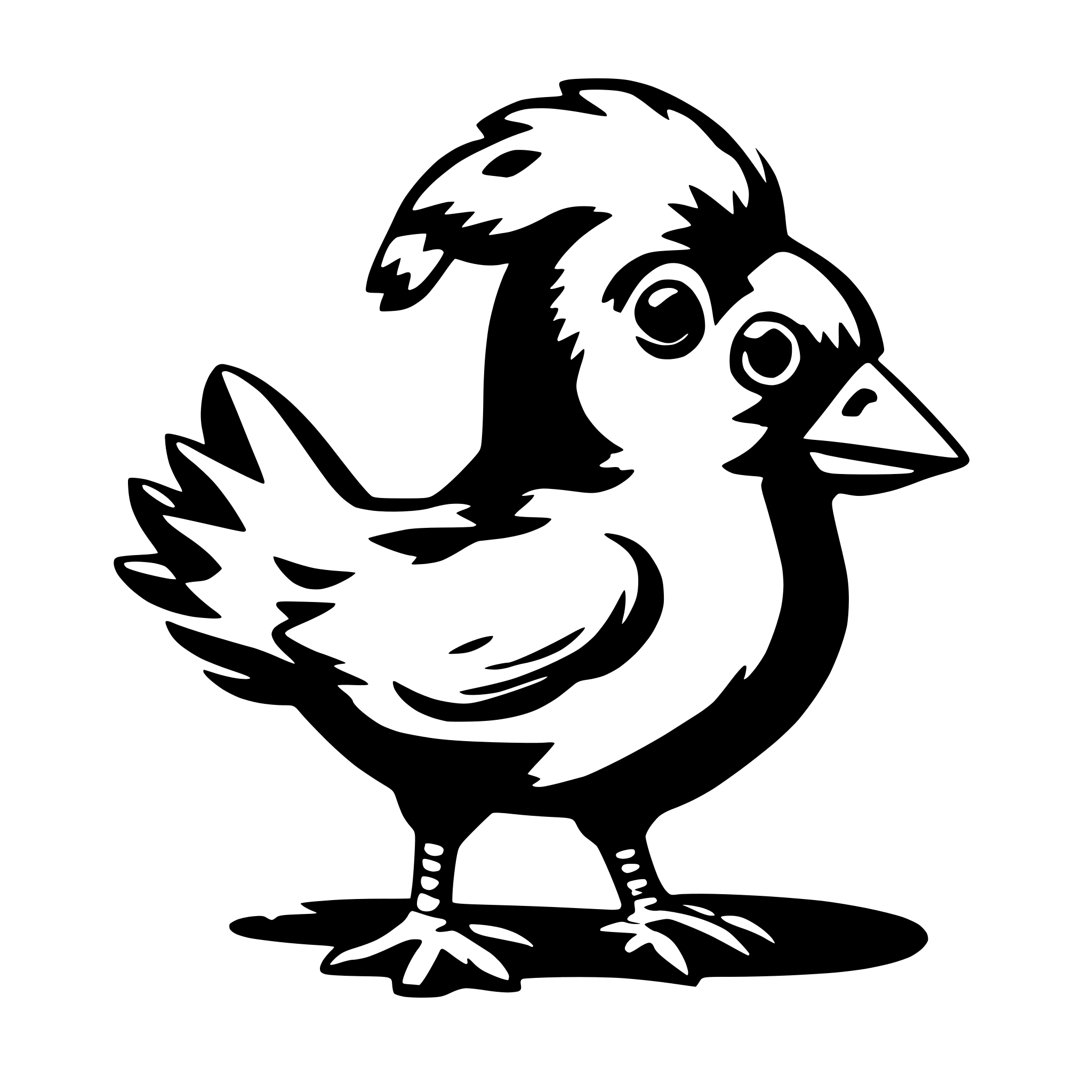 AI-generated SVG of a chicken