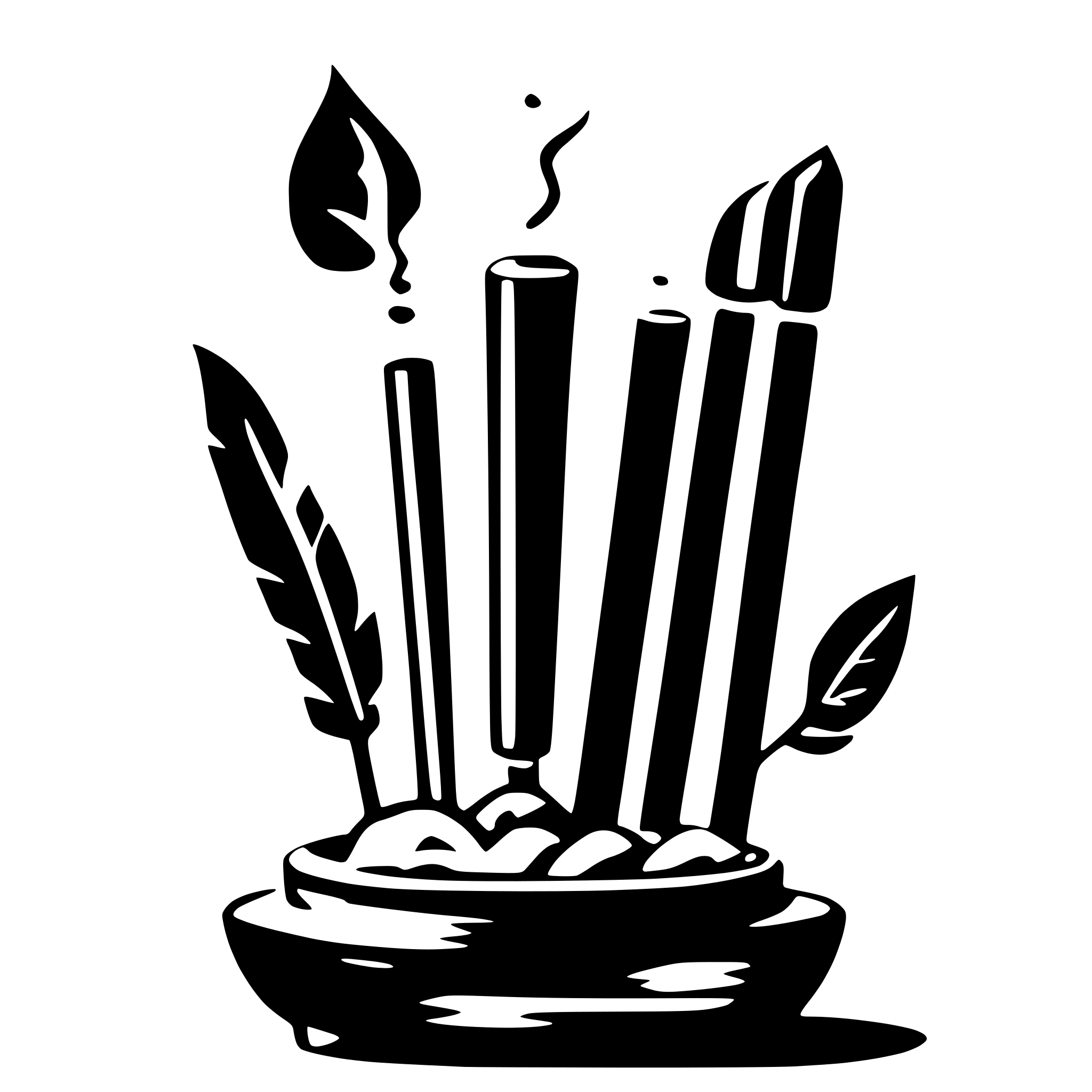 AI-generated SVG of 'incense sticks'