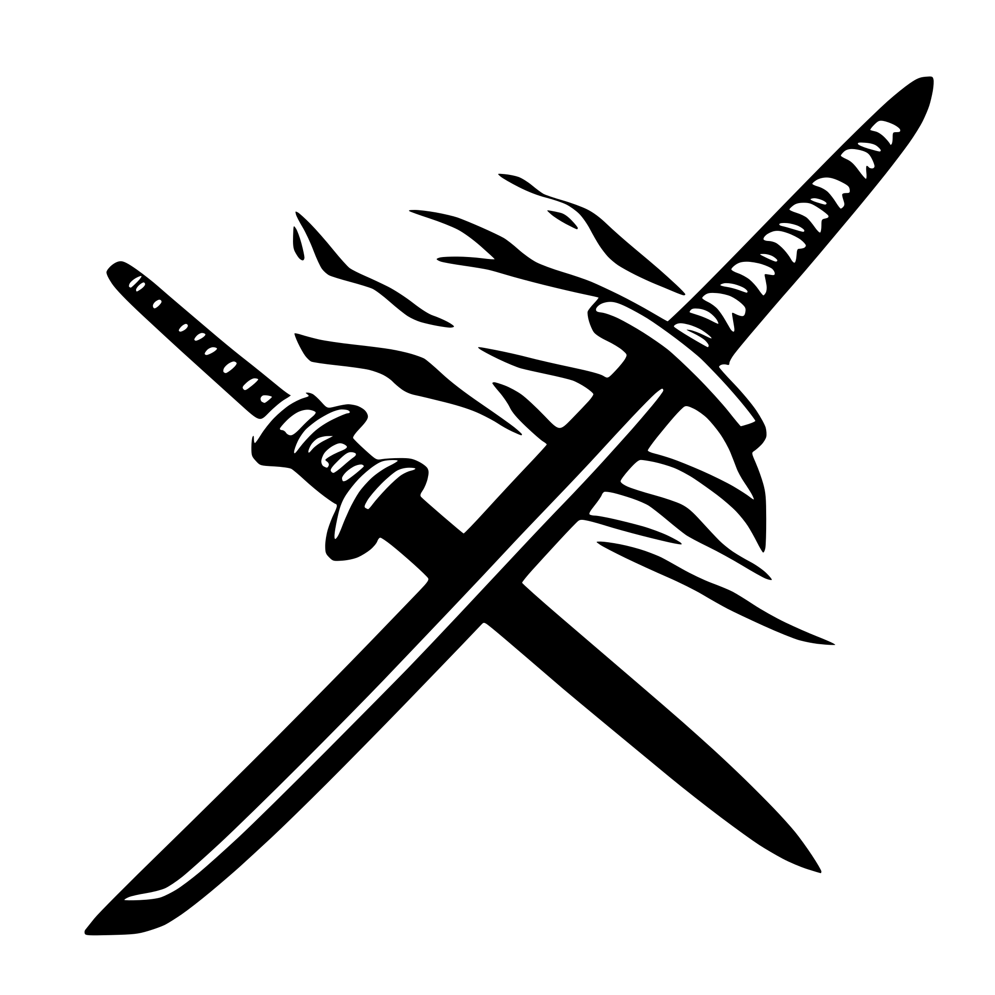 AI-generated SVG of 'Single Katana'