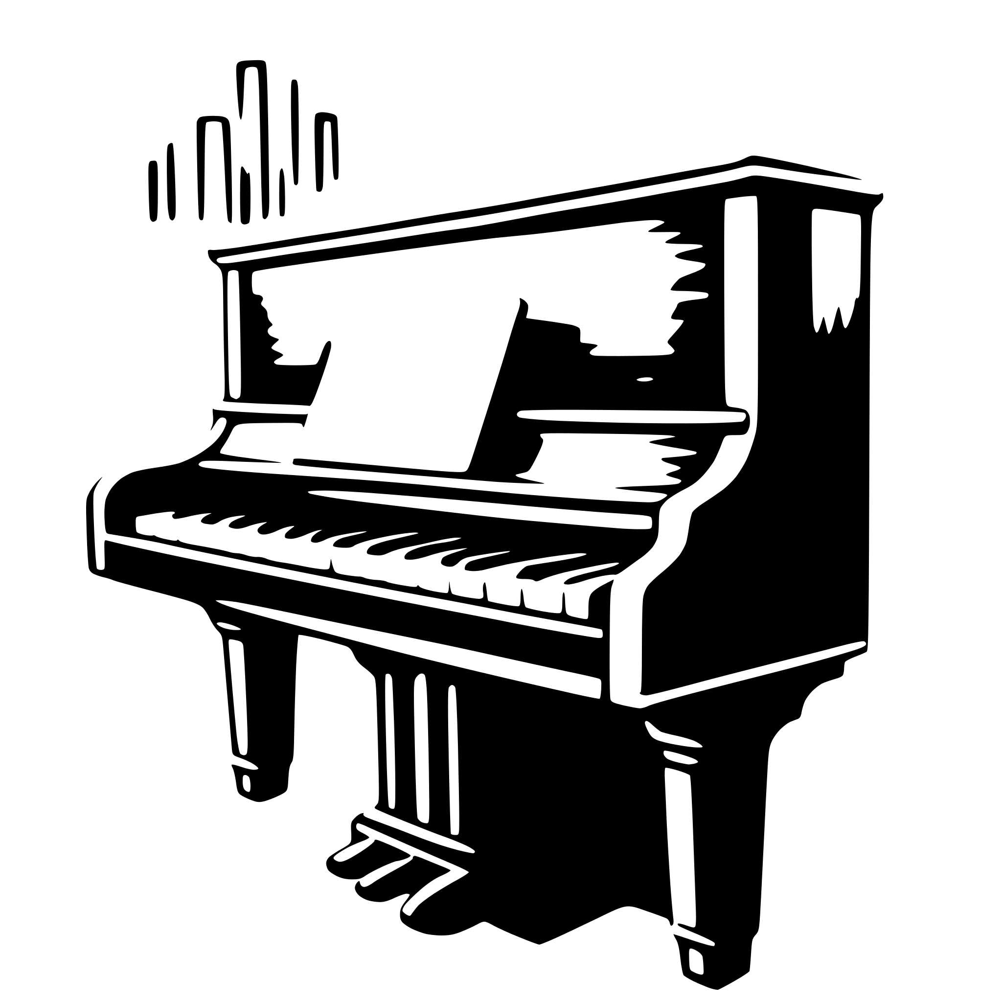 AI-generated SVG of a piano