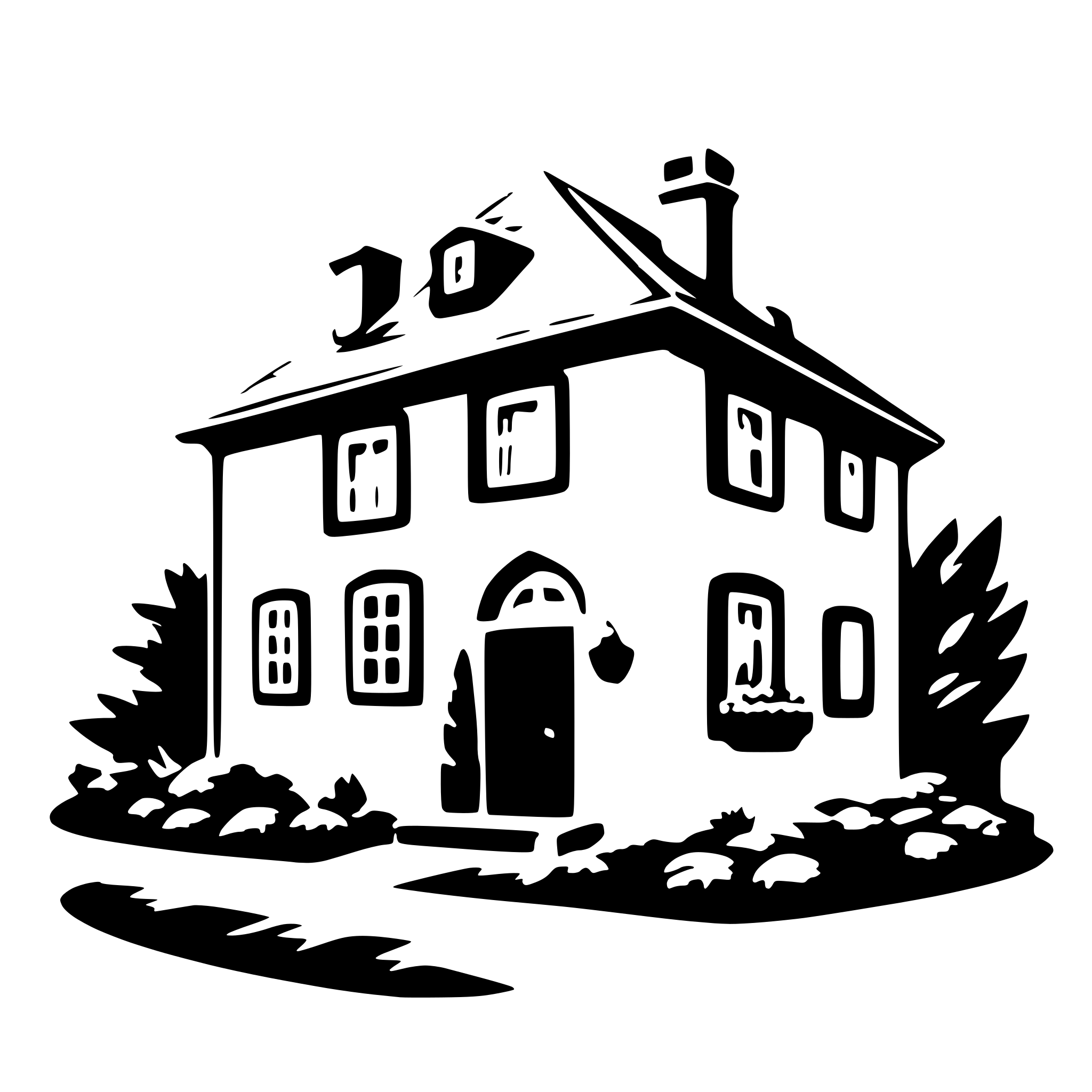 AI-generated SVG of 'one house in style german'
