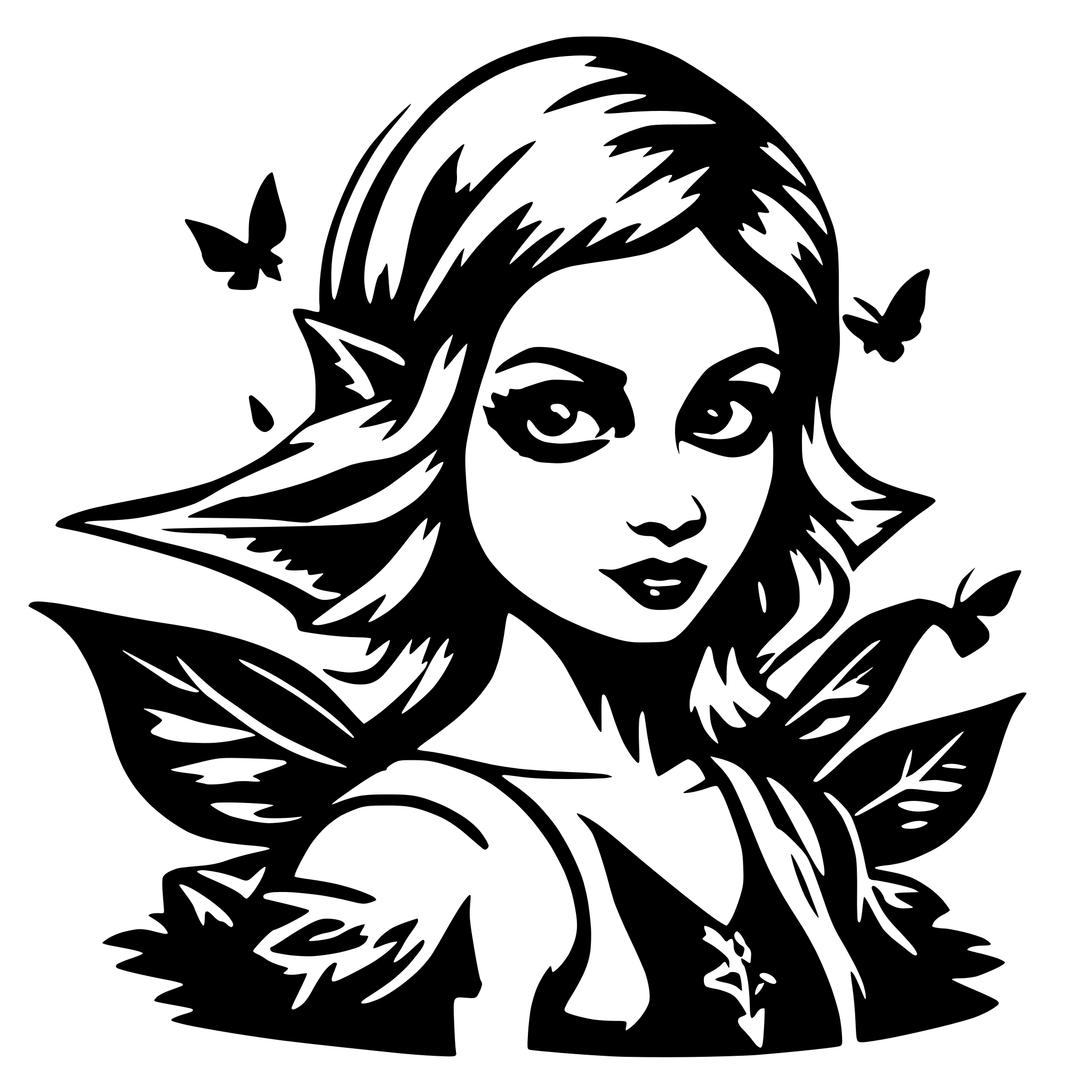 AI-generated SVG of 'evil fairy'