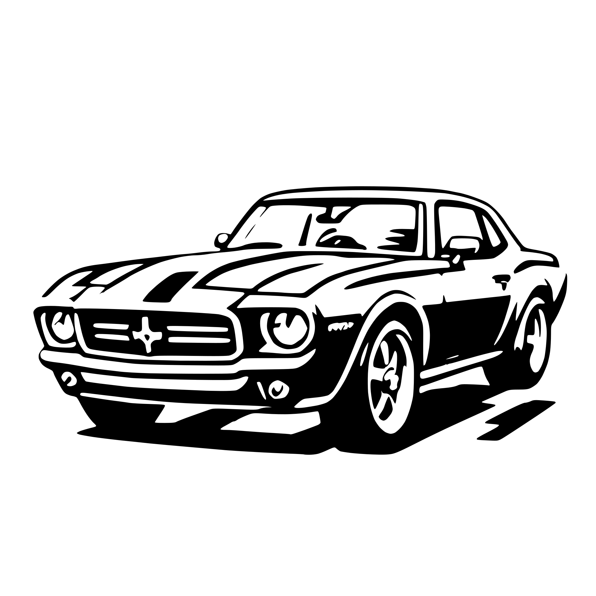 AI-generated SVG of a muscle car