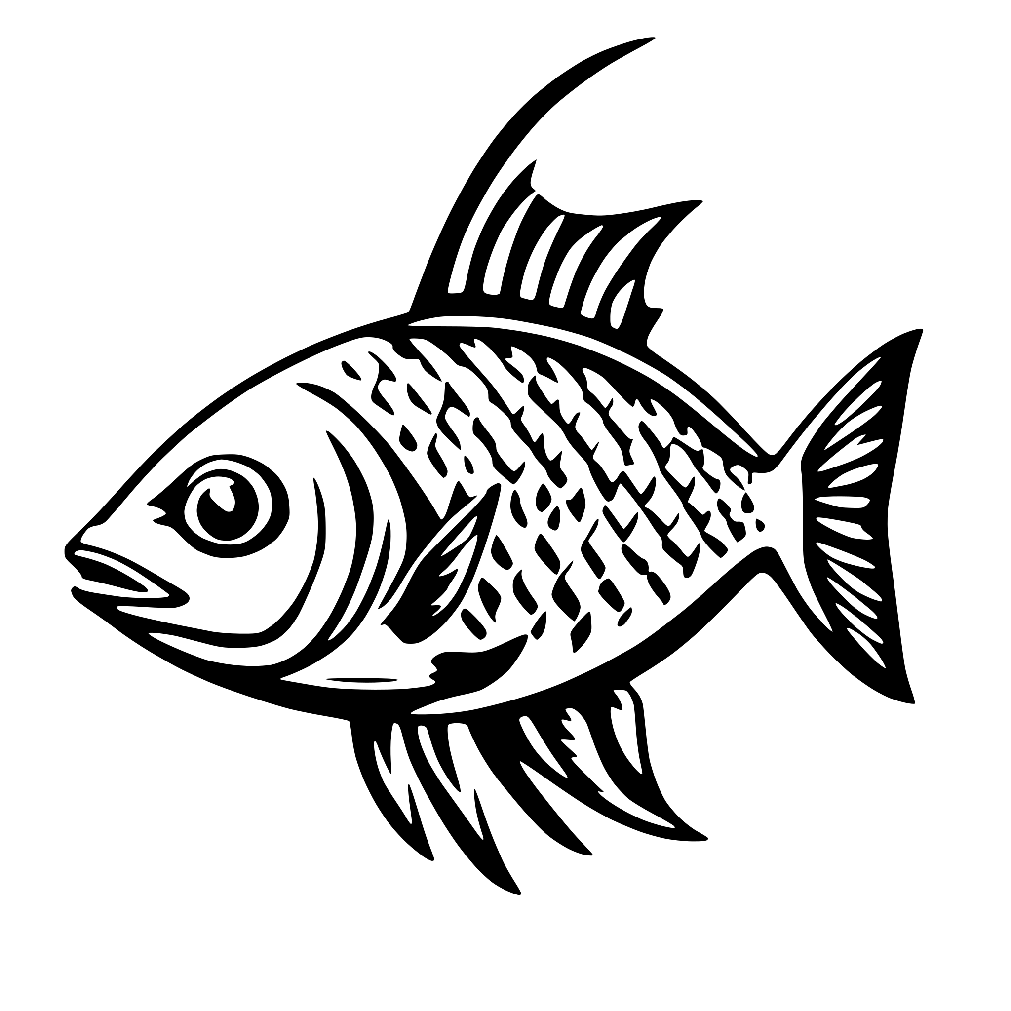 AI-generated SVG of 'ikan'