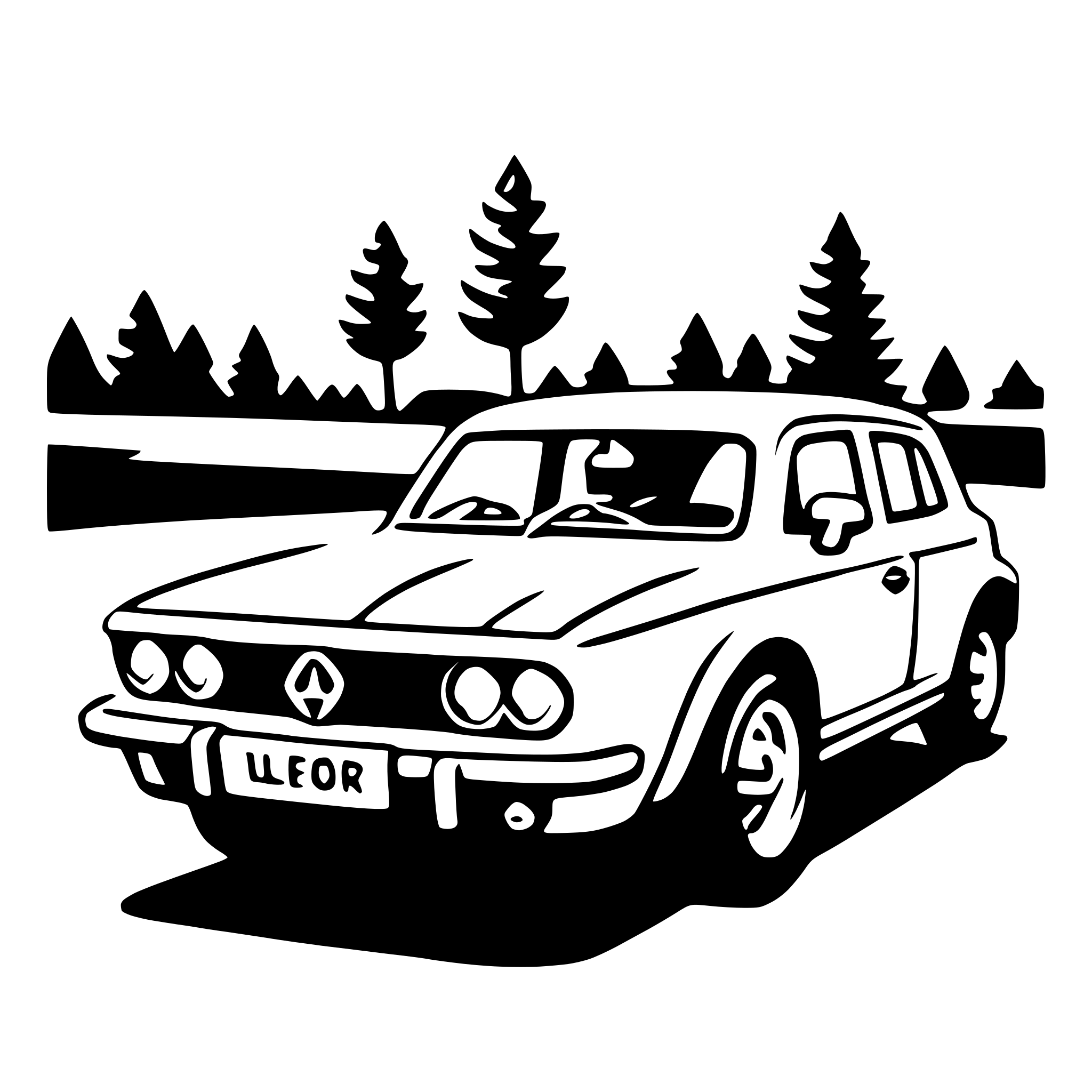 AI-generated SVG of a hatchback