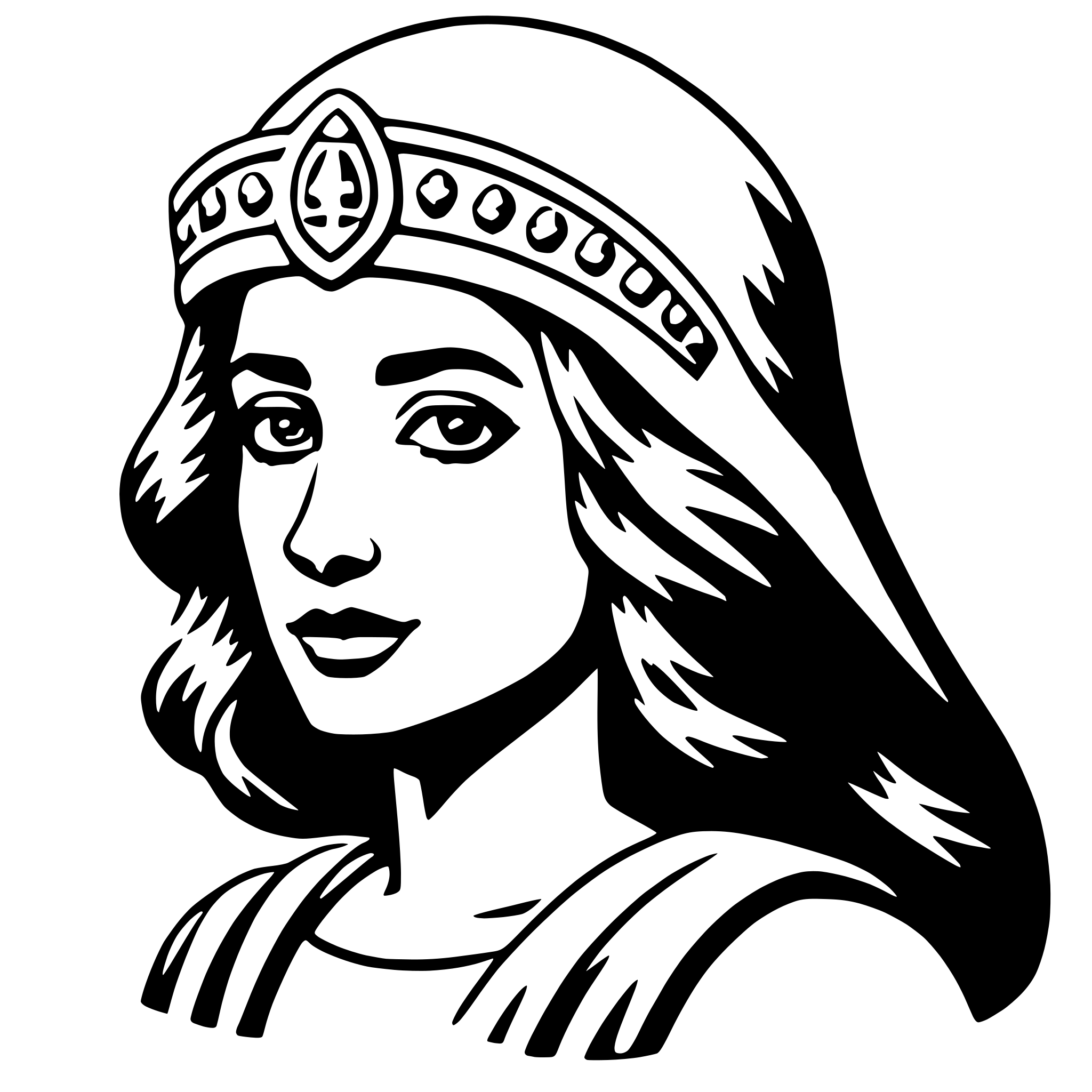 AI-generated SVG of a hera