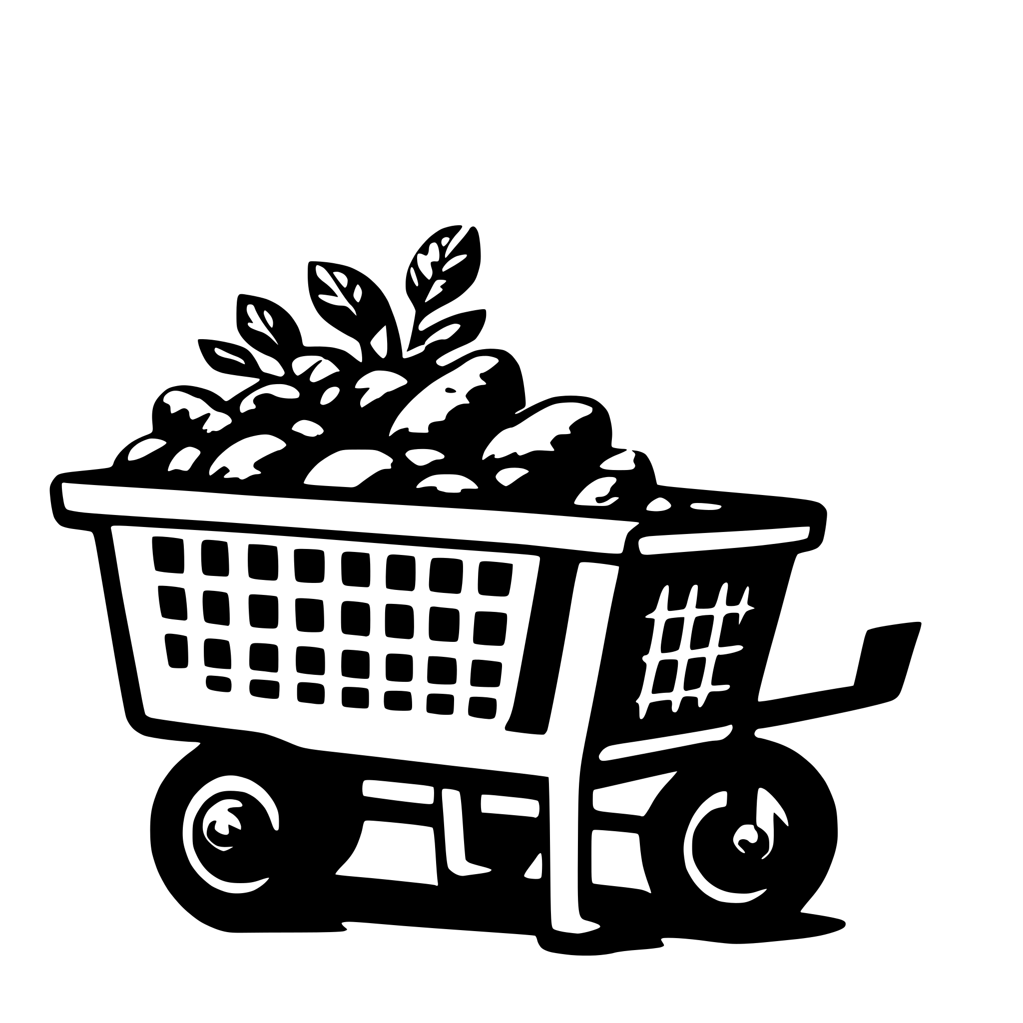 AI-generated SVG of 'sad shopping cart'
