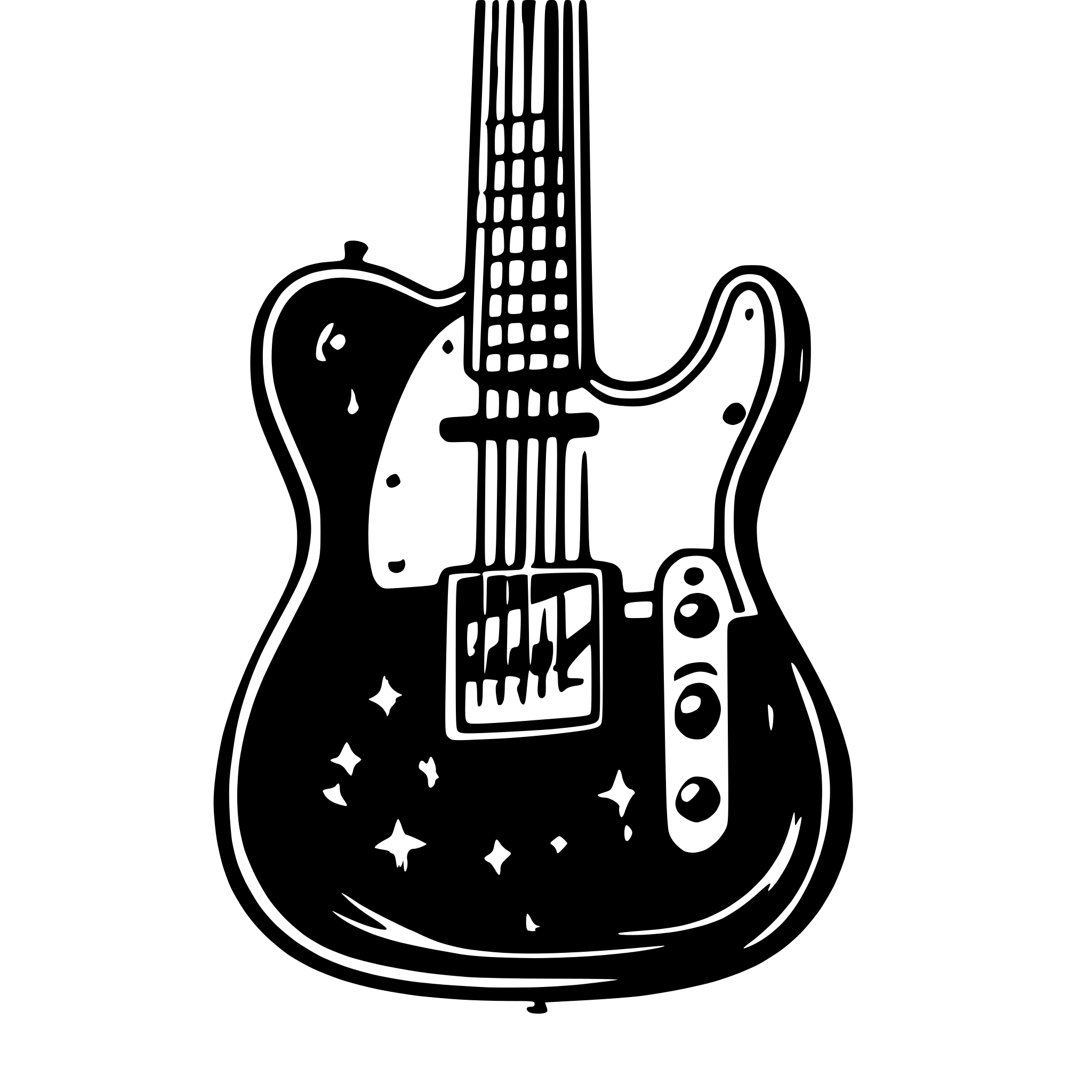 AI-generated SVG of a Fender Telecaster guitar