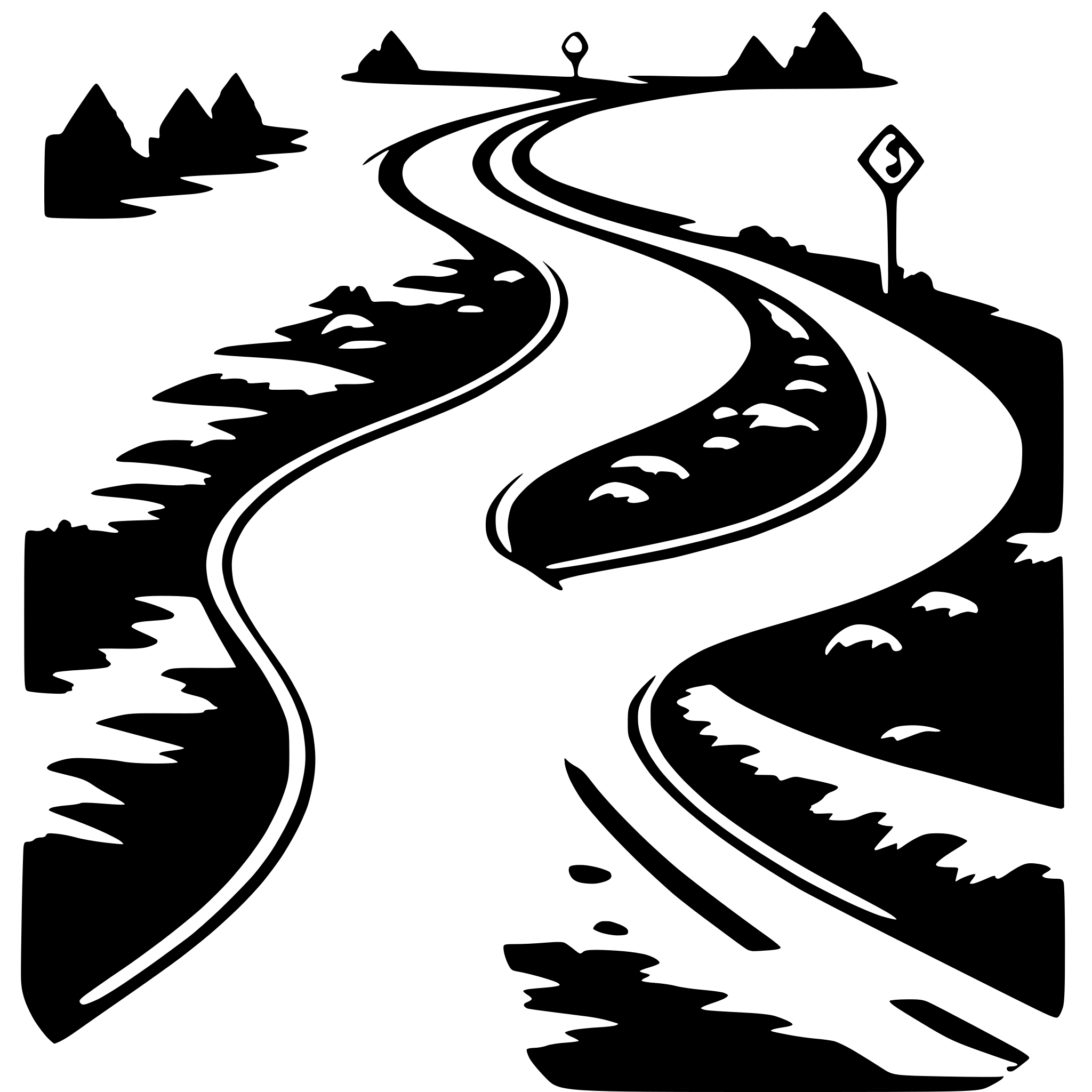 AI-generated SVG of 'Road inside P shape'