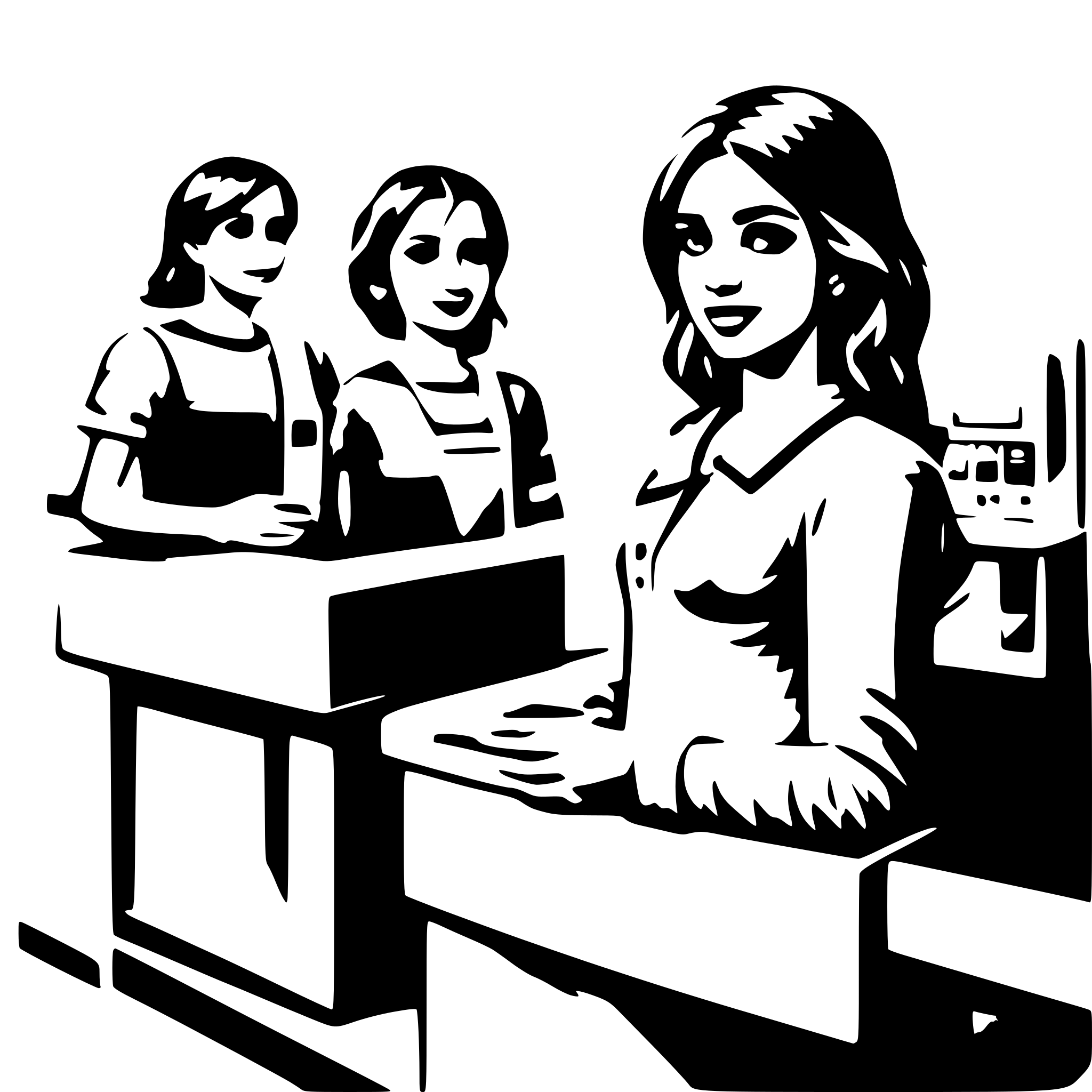 AI-generated SVG of a a pregnant lady stands at a counter looking at the cashier AI-generated SVG of a a pregnant lady stands at a counter looking at the cashier