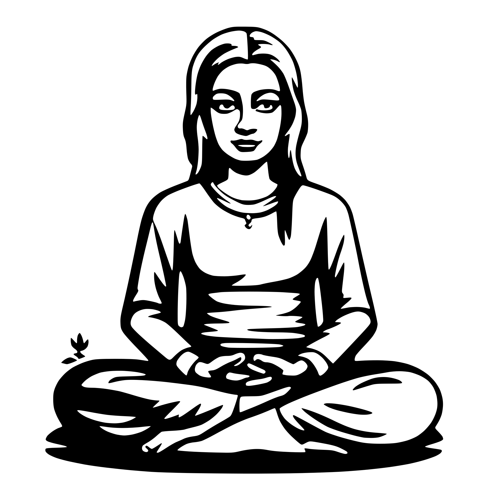 AI-generated SVG of a icon that can be used for meditation website