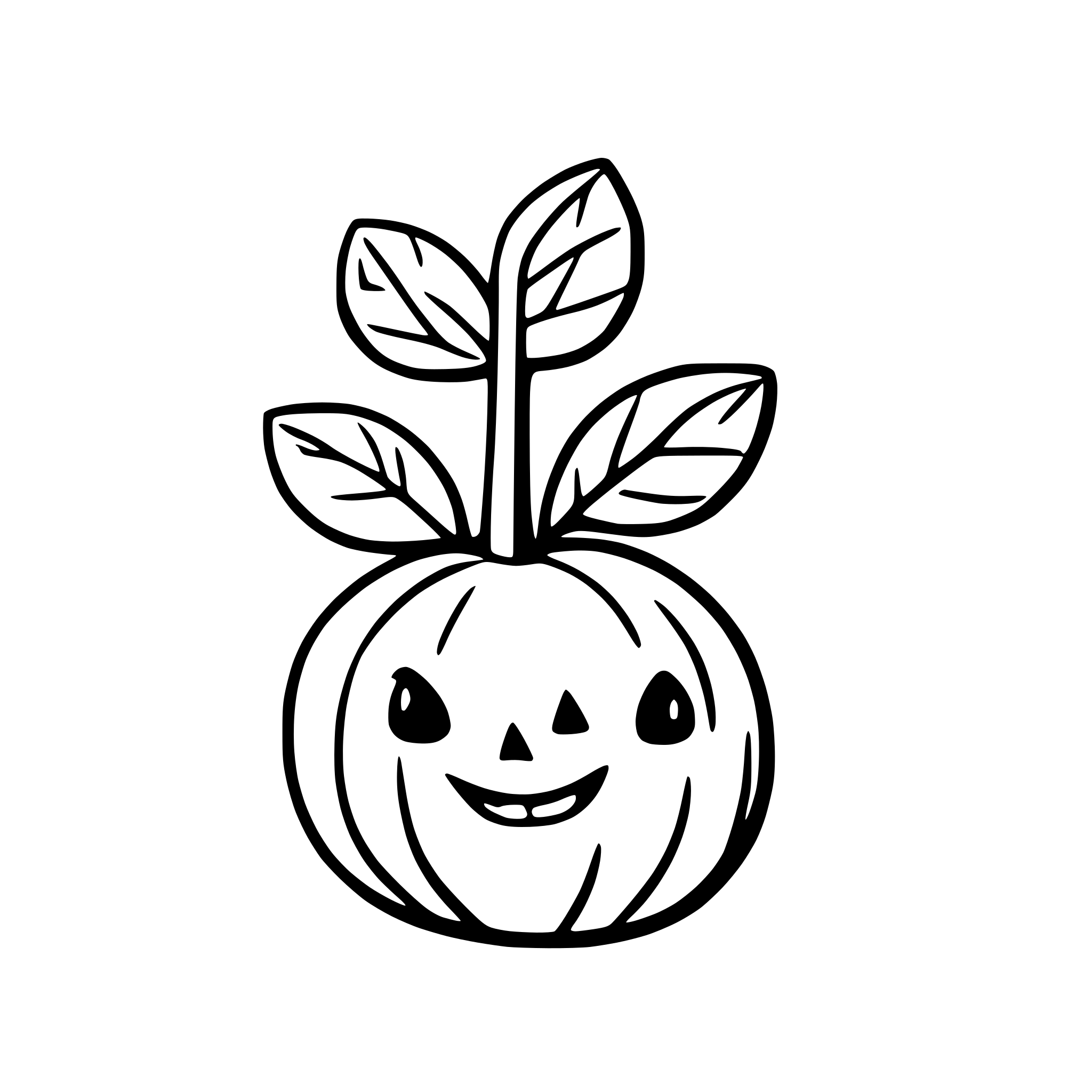 AI-generated SVG of 'pumpkin with flowers'