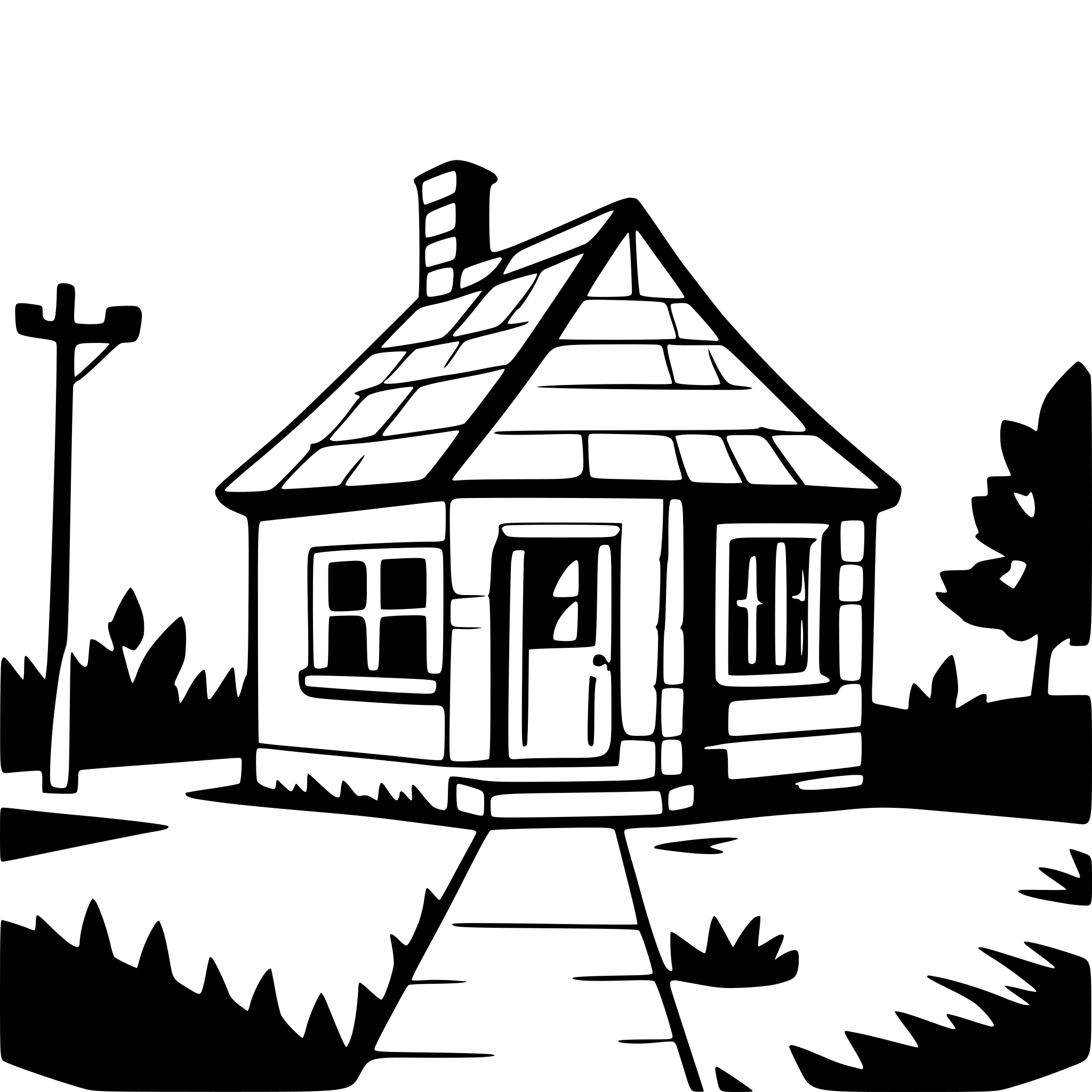 AI-generated SVG of a house cottage