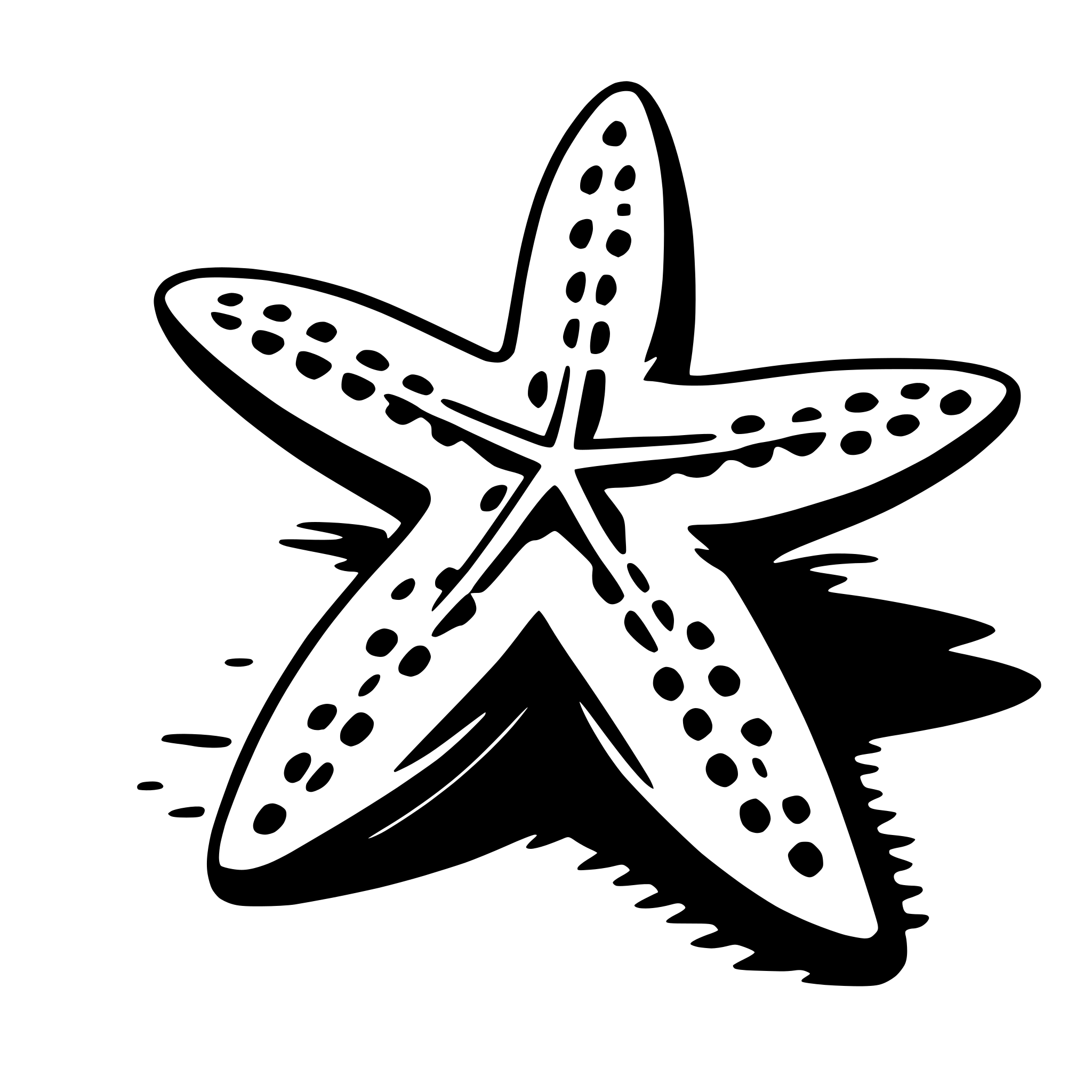 AI-generated SVG of a starfish