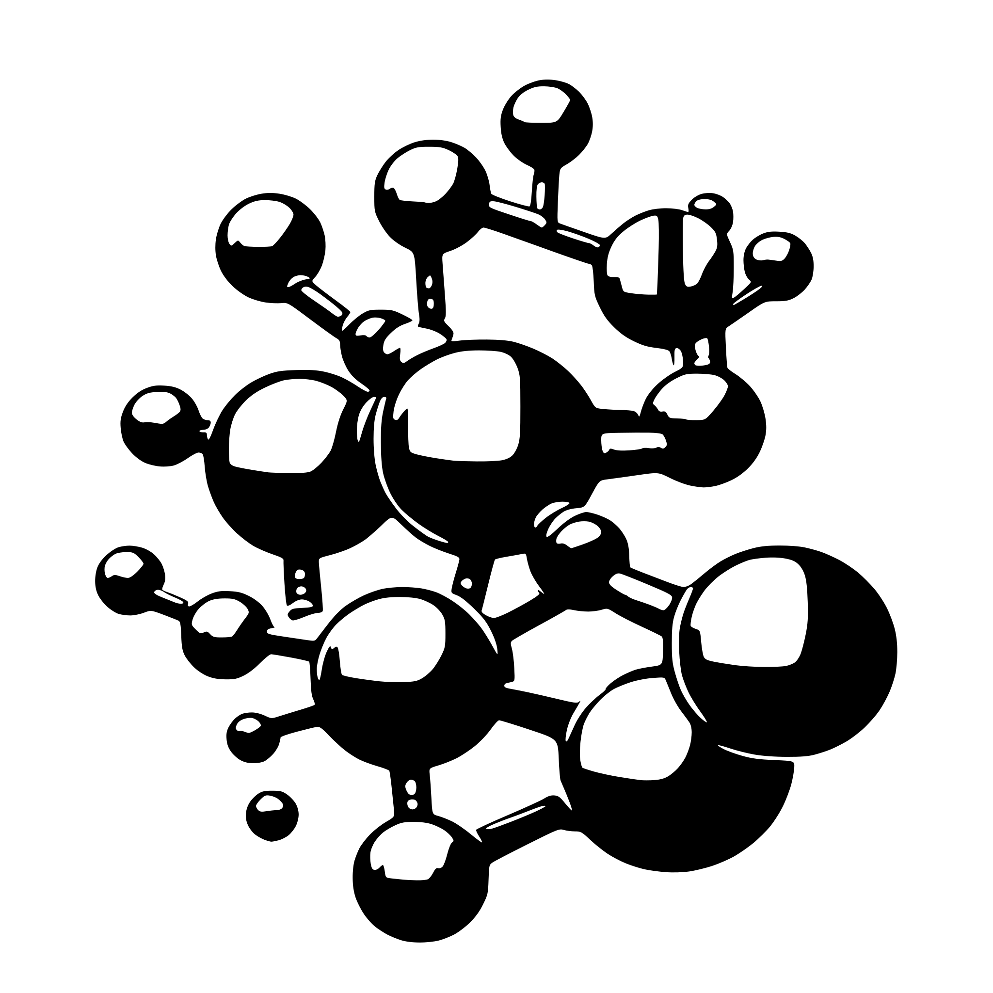 AI-generated SVG of a Air molecules floating around abstract greyscale