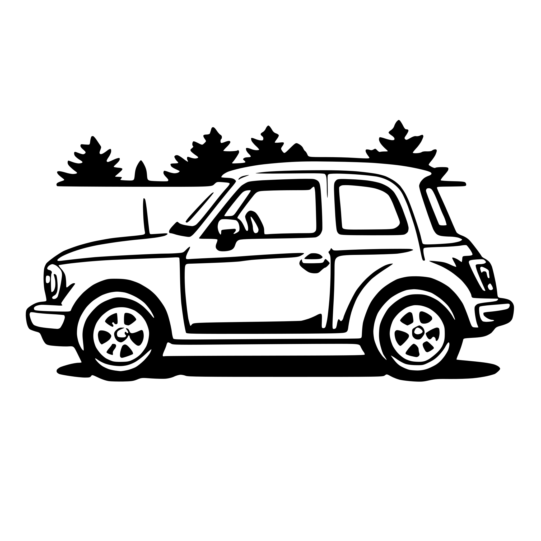 AI-generated SVG of a compact car