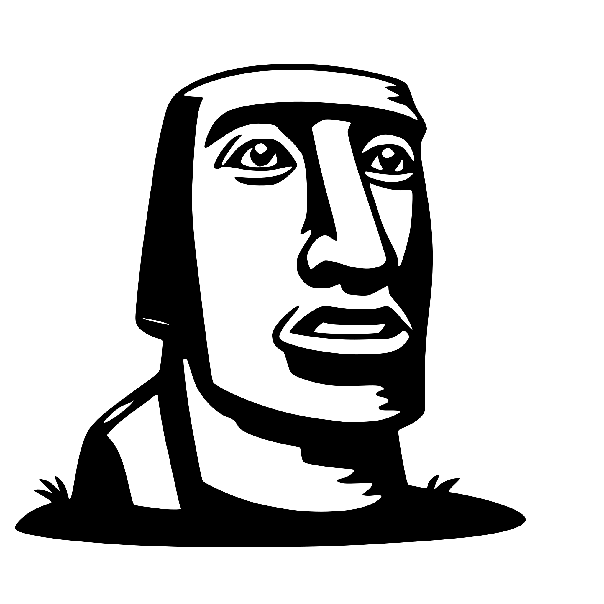 AI-generated SVG of 'easter island moai'