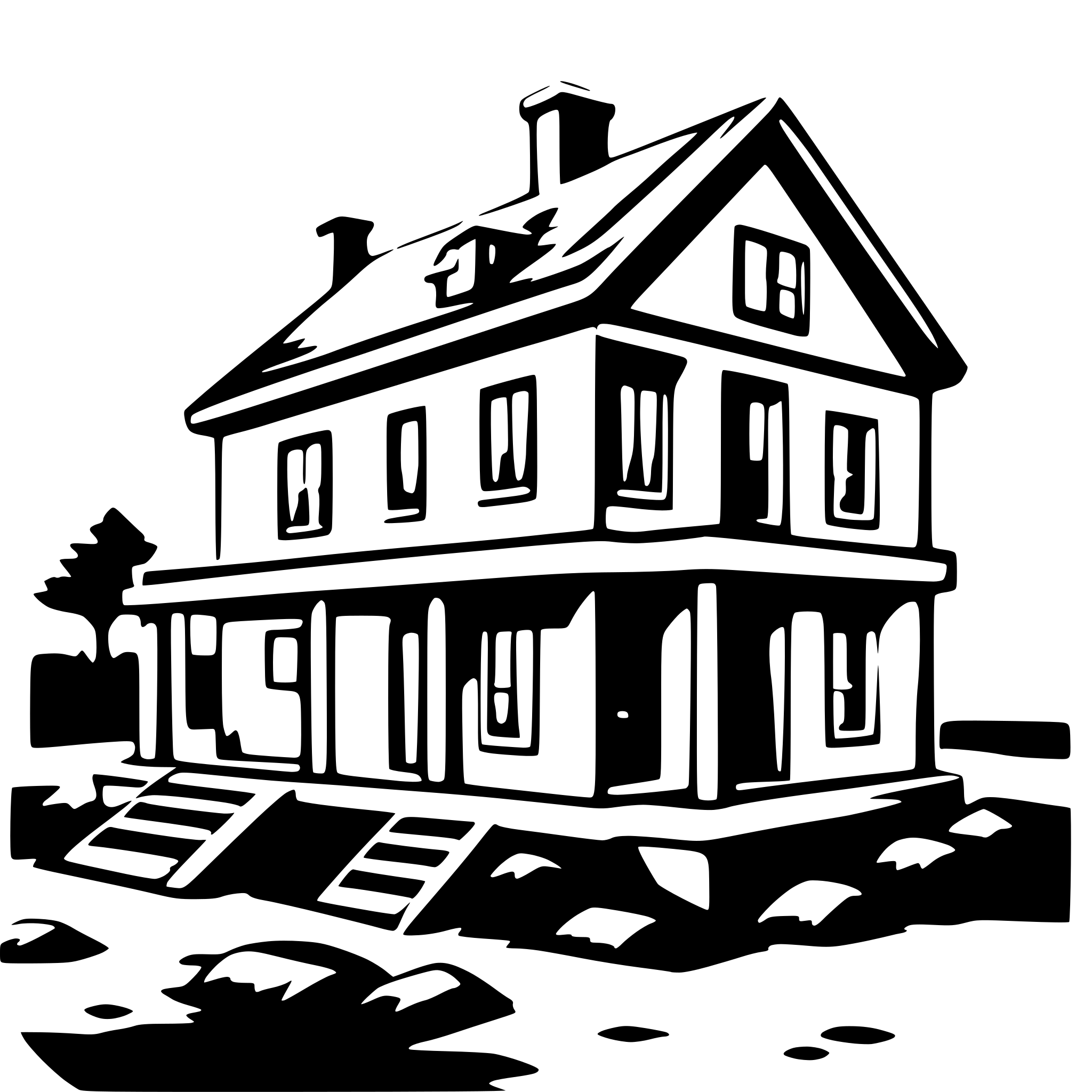 AI-generated SVG of 'House being built simple'