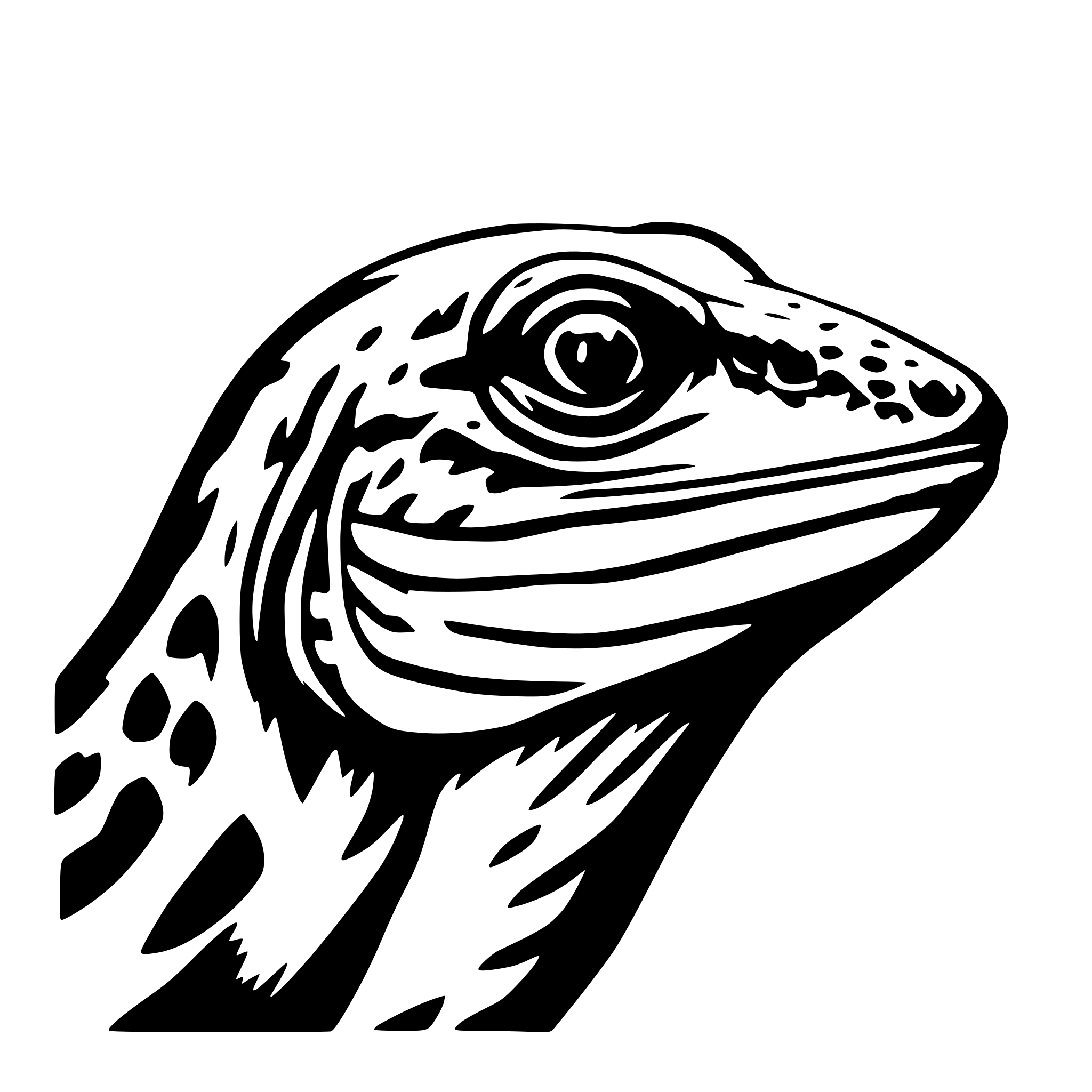AI-generated SVG of a Forward Facing Lizard