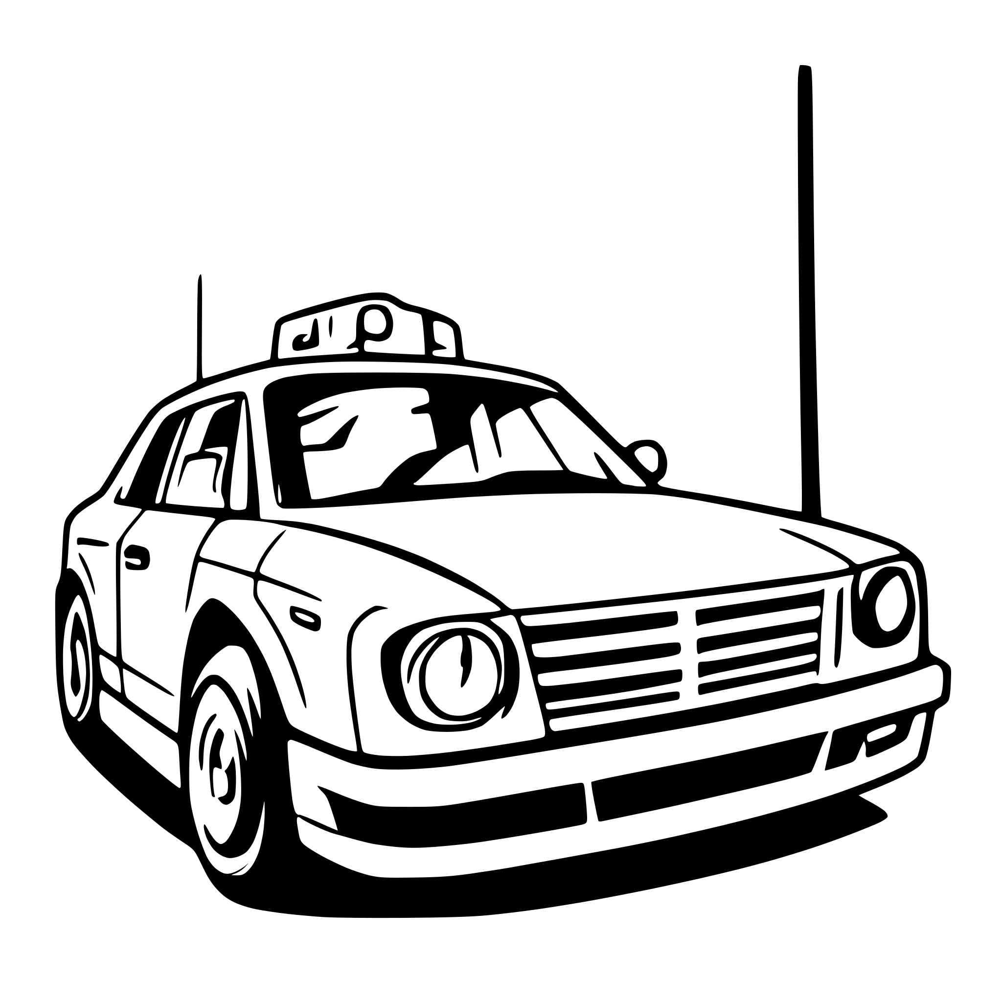 AI-generated SVG of a police car