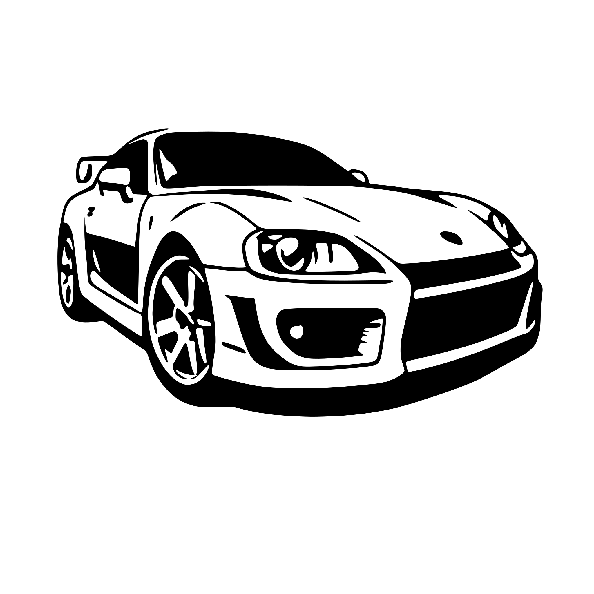 AI-generated SVG of a toyota supra