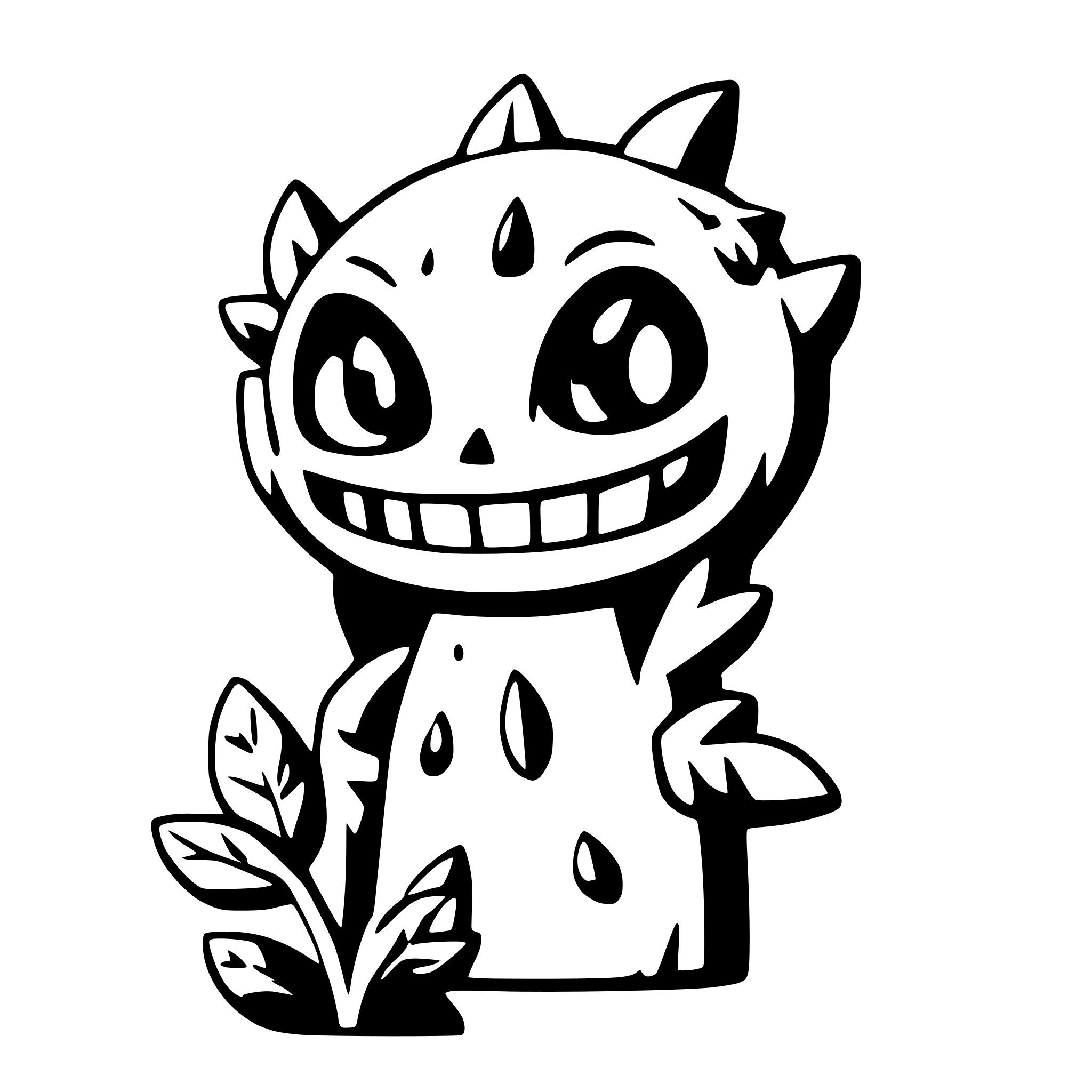 AI-generated SVG of a Monster With cannabis