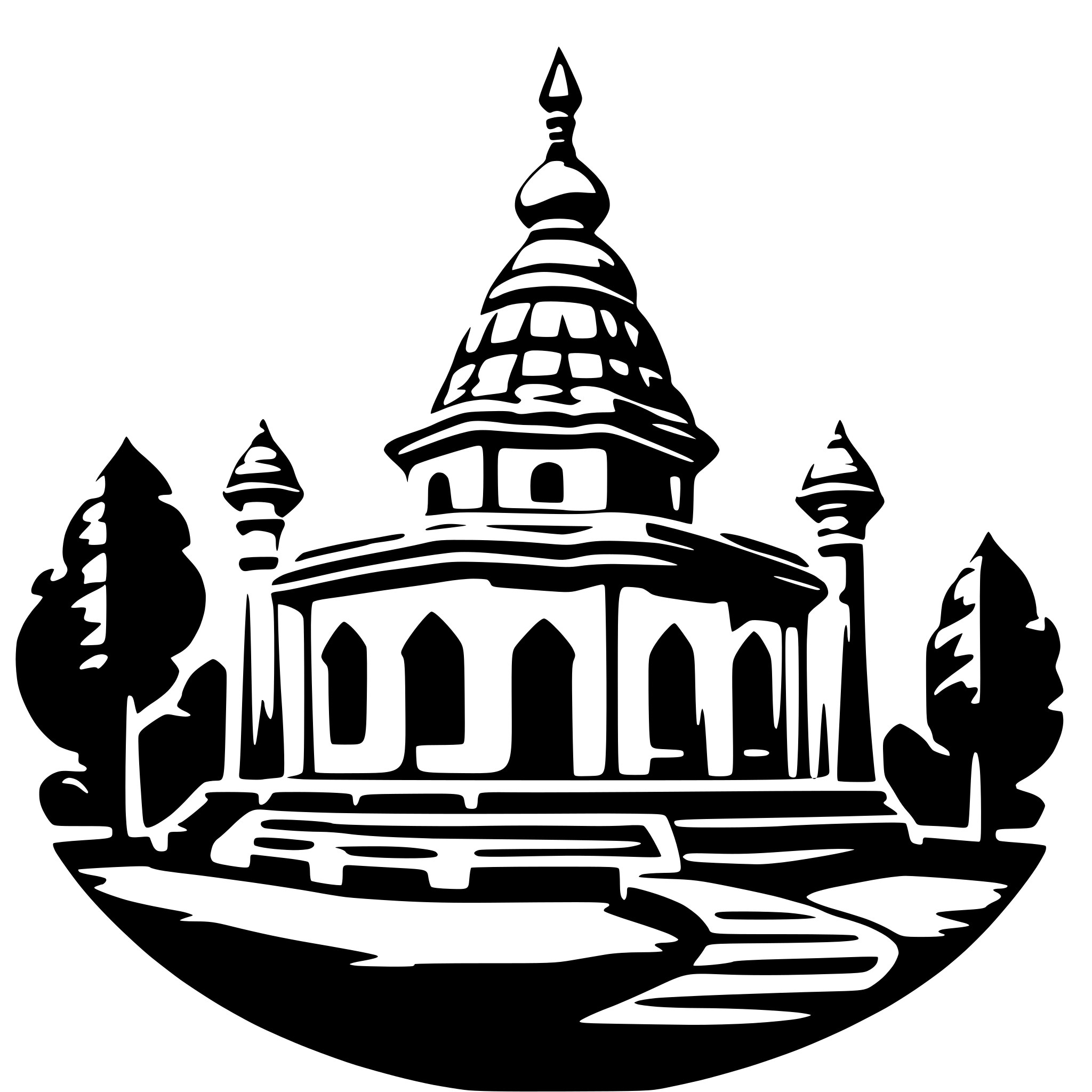 AI-generated SVG of 'hindu temple'