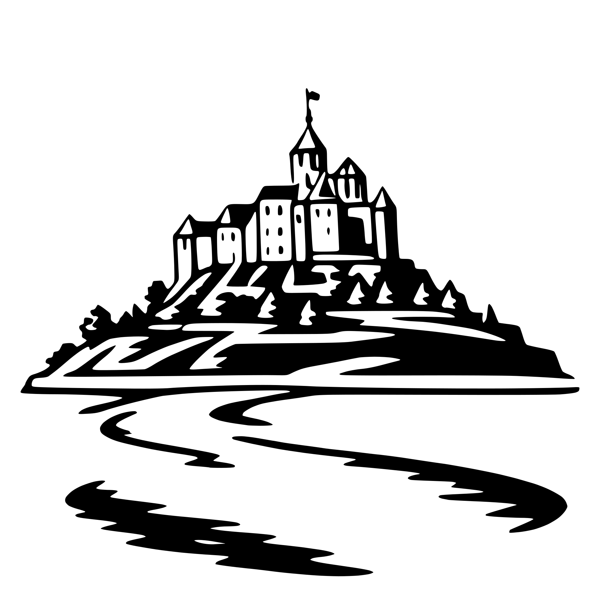 AI-generated SVG of a mont saint-michel