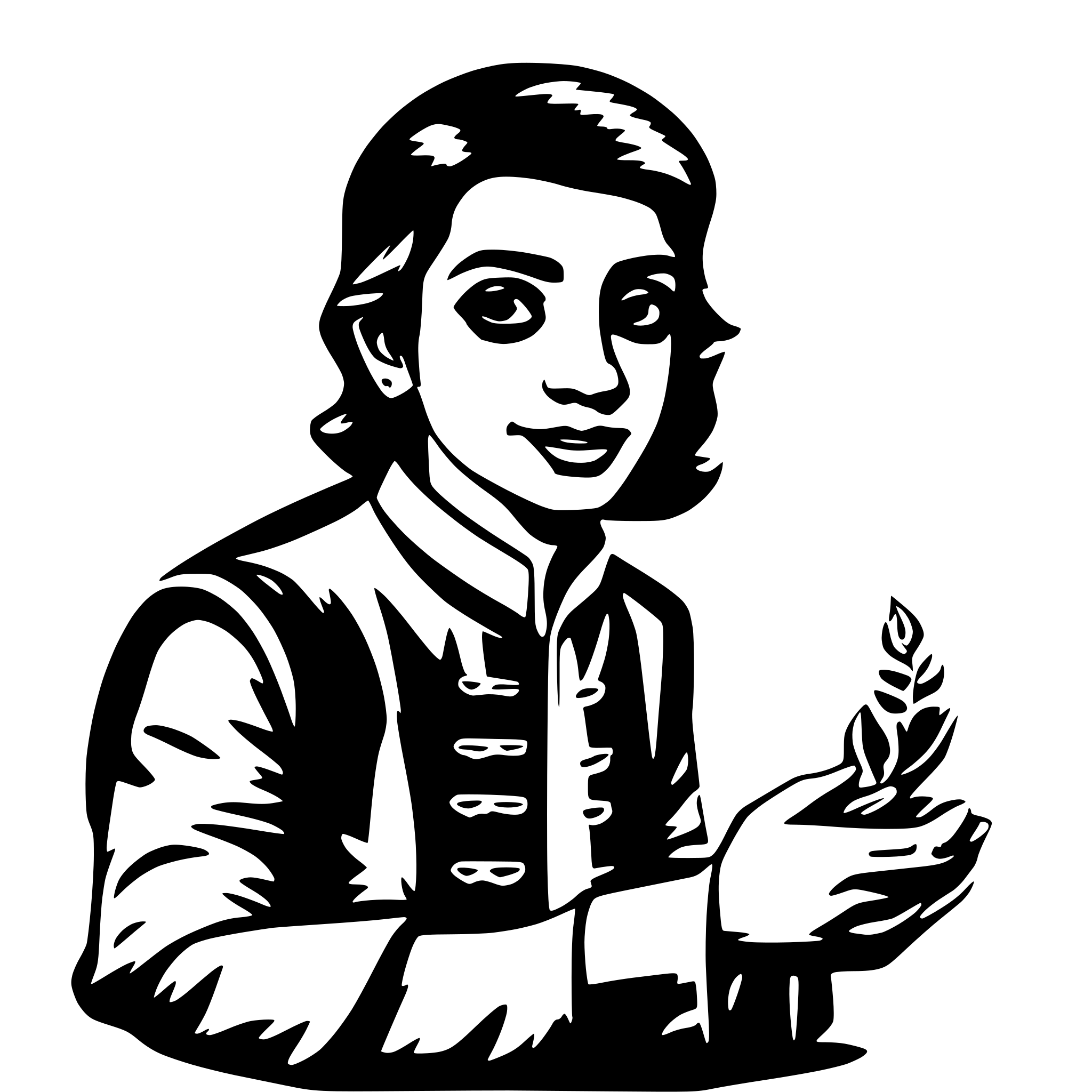 AI-generated SVG of a Bhavin S with smurai theme