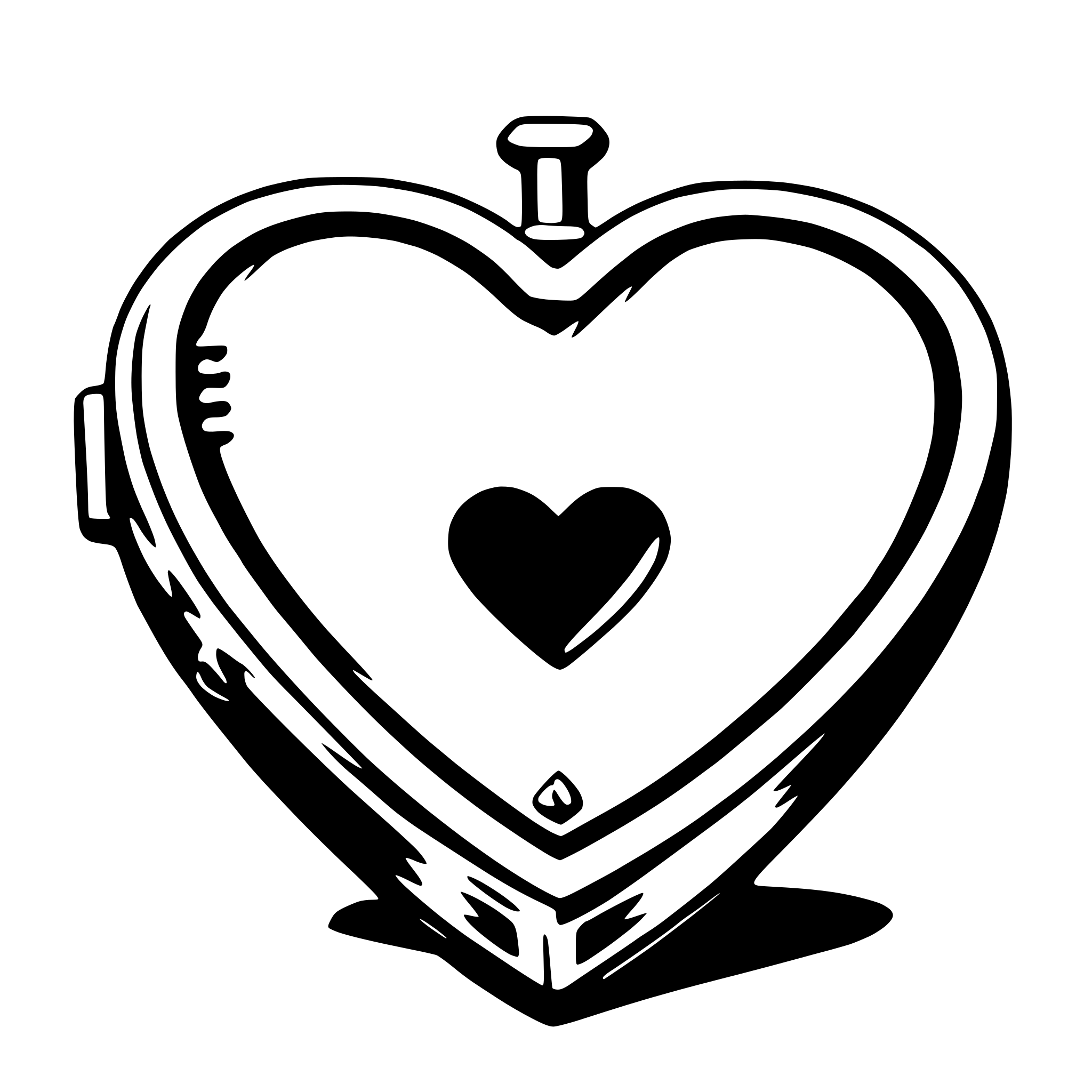 AI-generated SVG of a heart-shaped locket