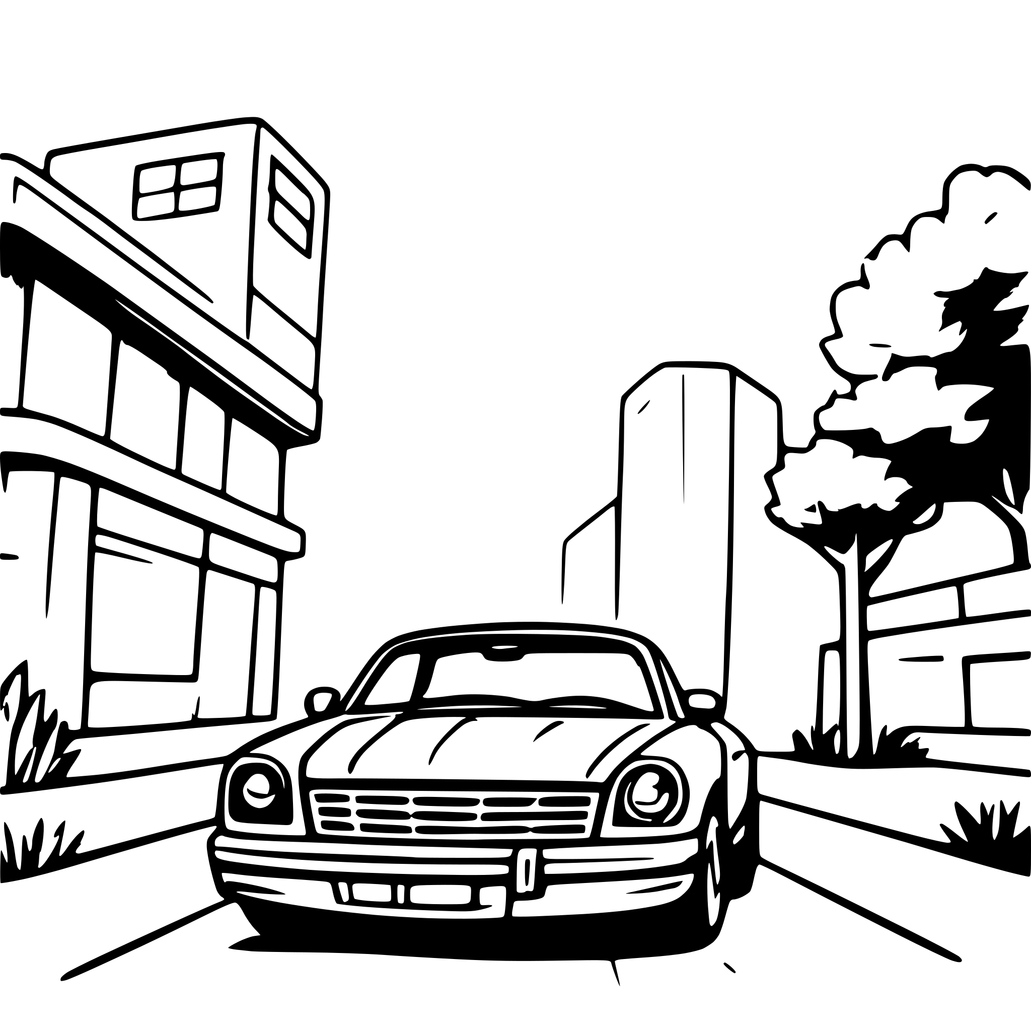 AI-generated SVG of a texas street