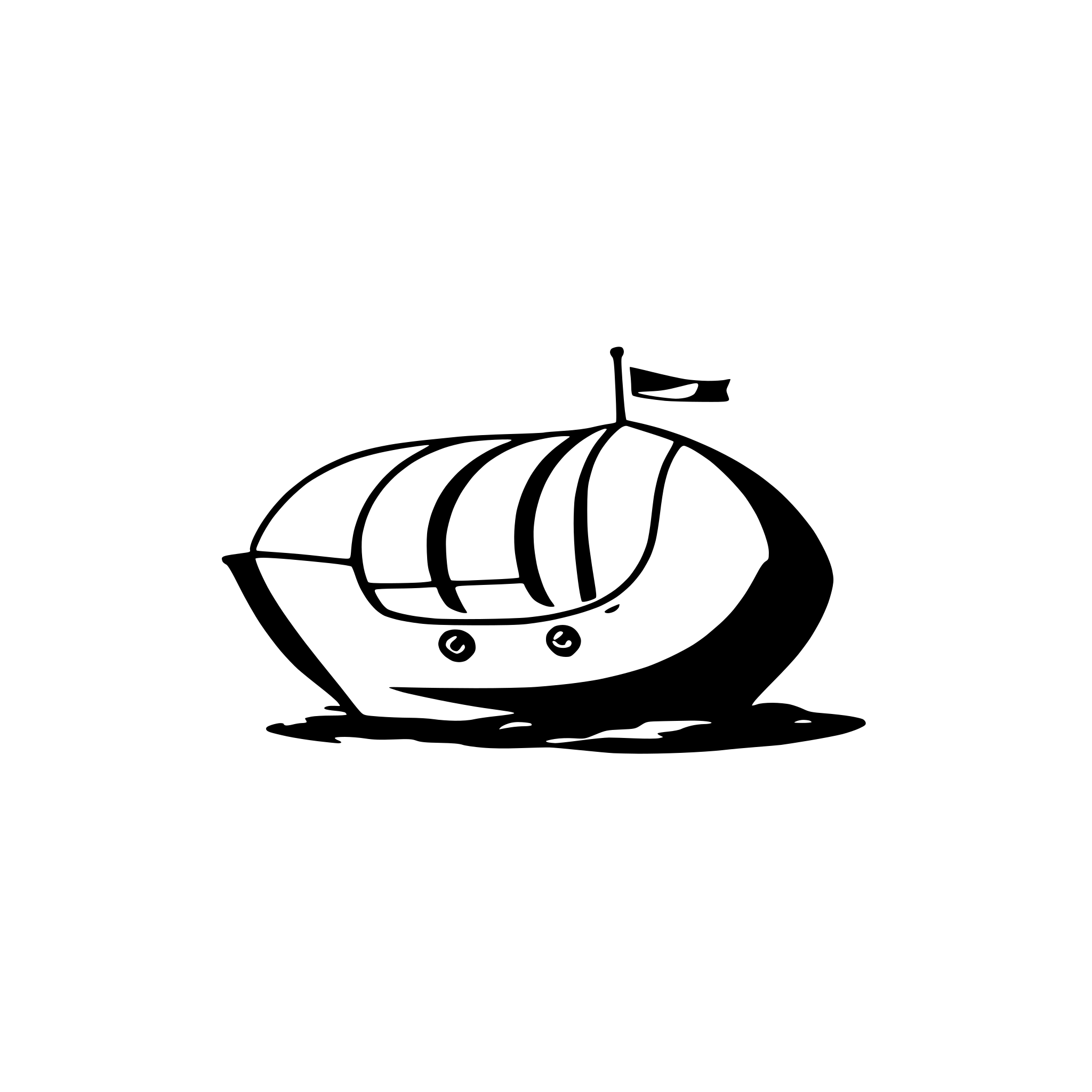 AI-generated SVG of a coloring page boat