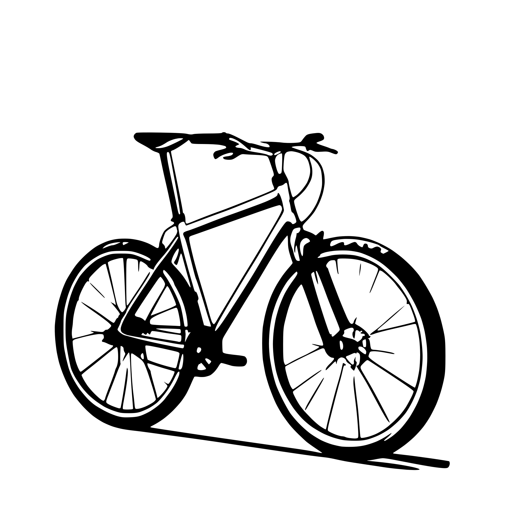 AI-generated SVG of a mountainbike sticking out of a picture frame