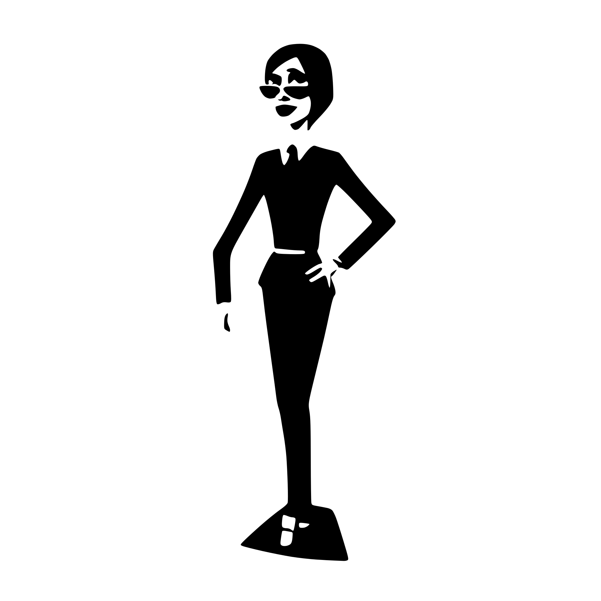 AI-generated SVG of 'Personnage 3D en forme de losange, avec bras jambe yeux bouche'