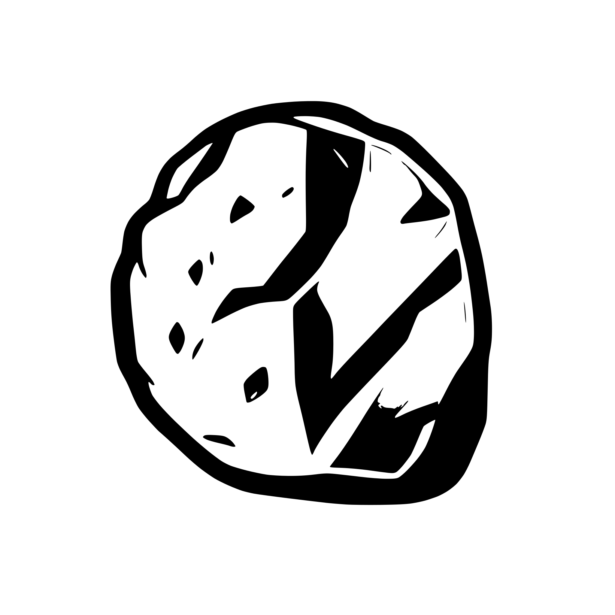 AI-generated SVG of 'a rock wearing sunglasses'