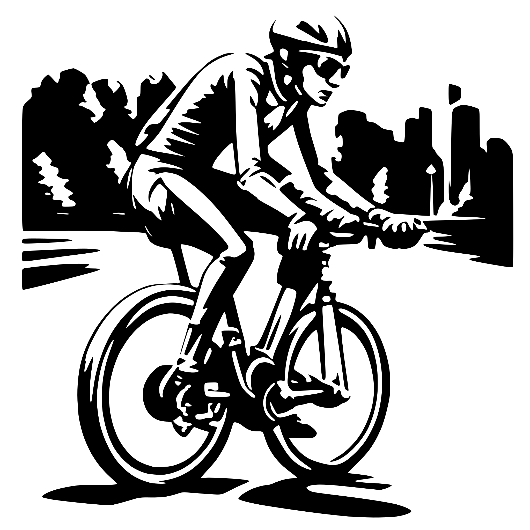 AI-generated SVG of 'A cyclist on a racingbike'