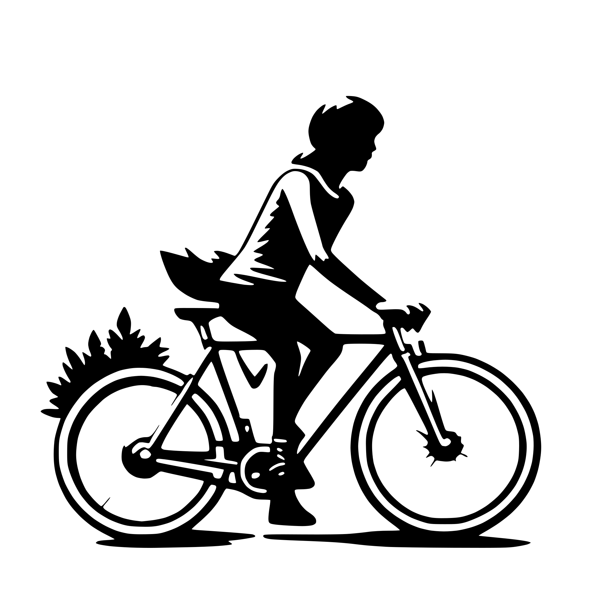 AI-generated SVG of a a cycle silhouette vector with a white background