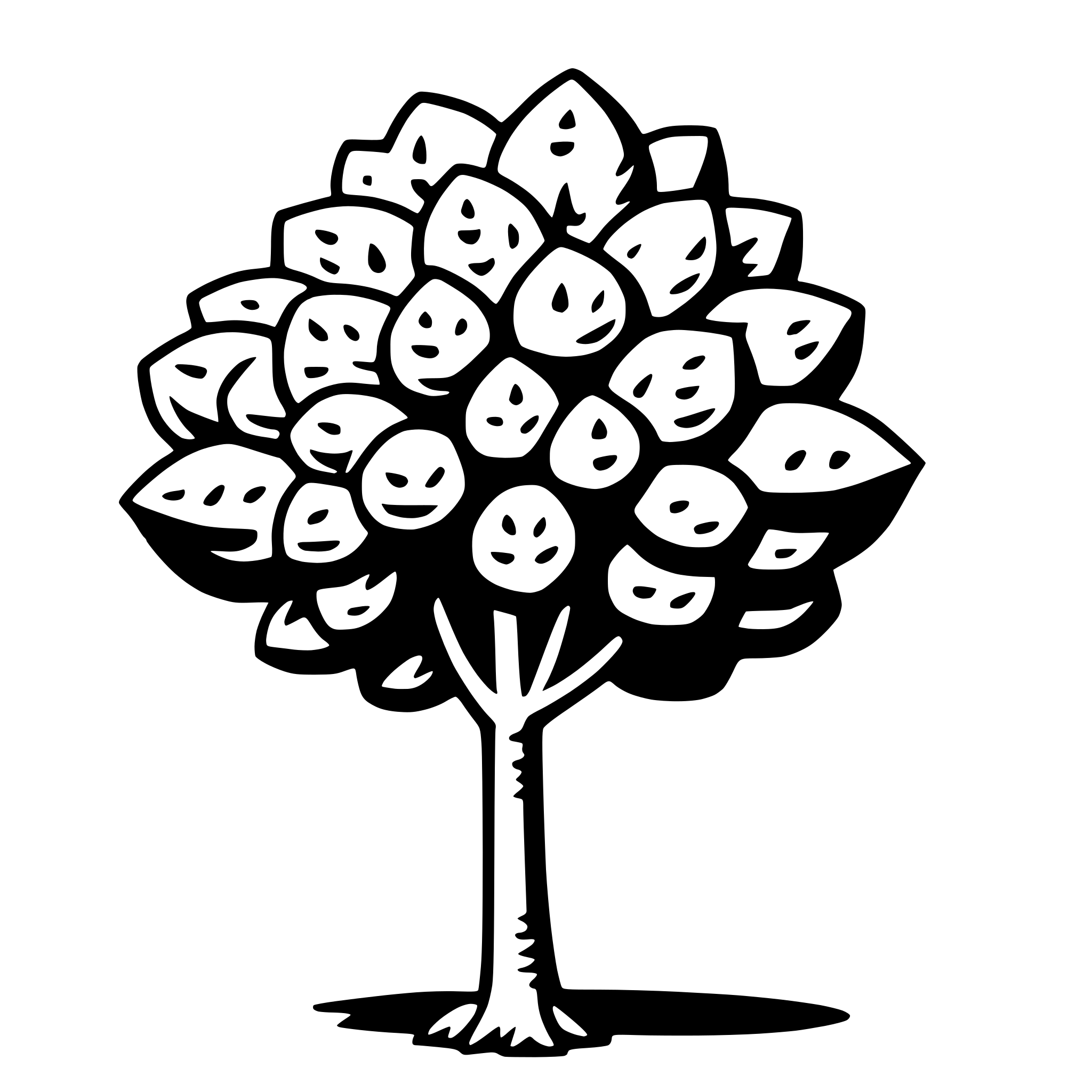 AI-generated SVG of a lime tree