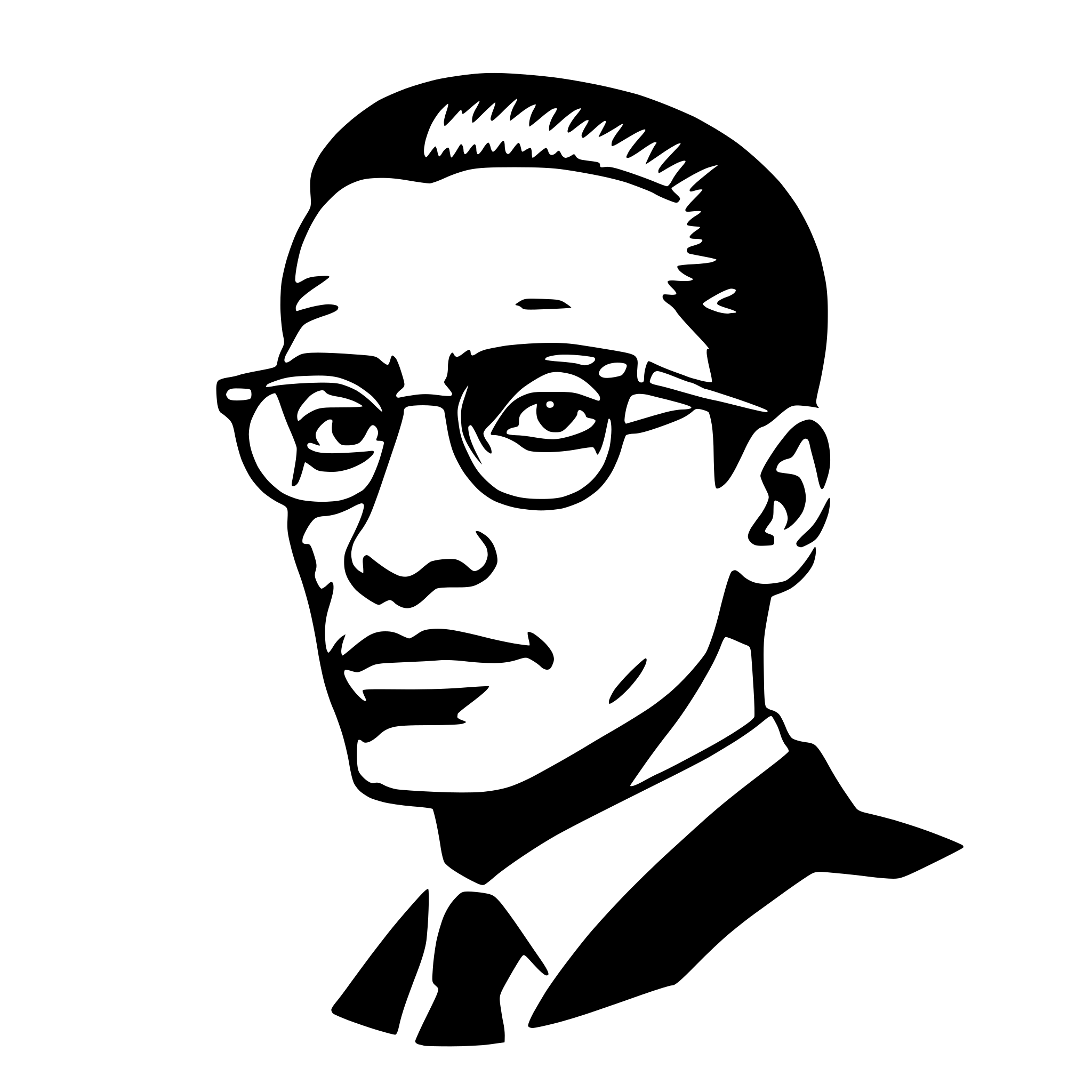 AI-generated SVG of 'malcolm x'