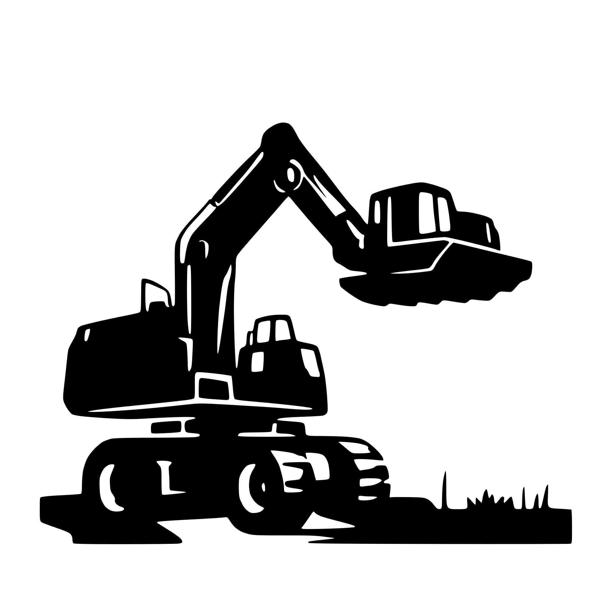 AI-generated SVG of 'excavator cartoon'