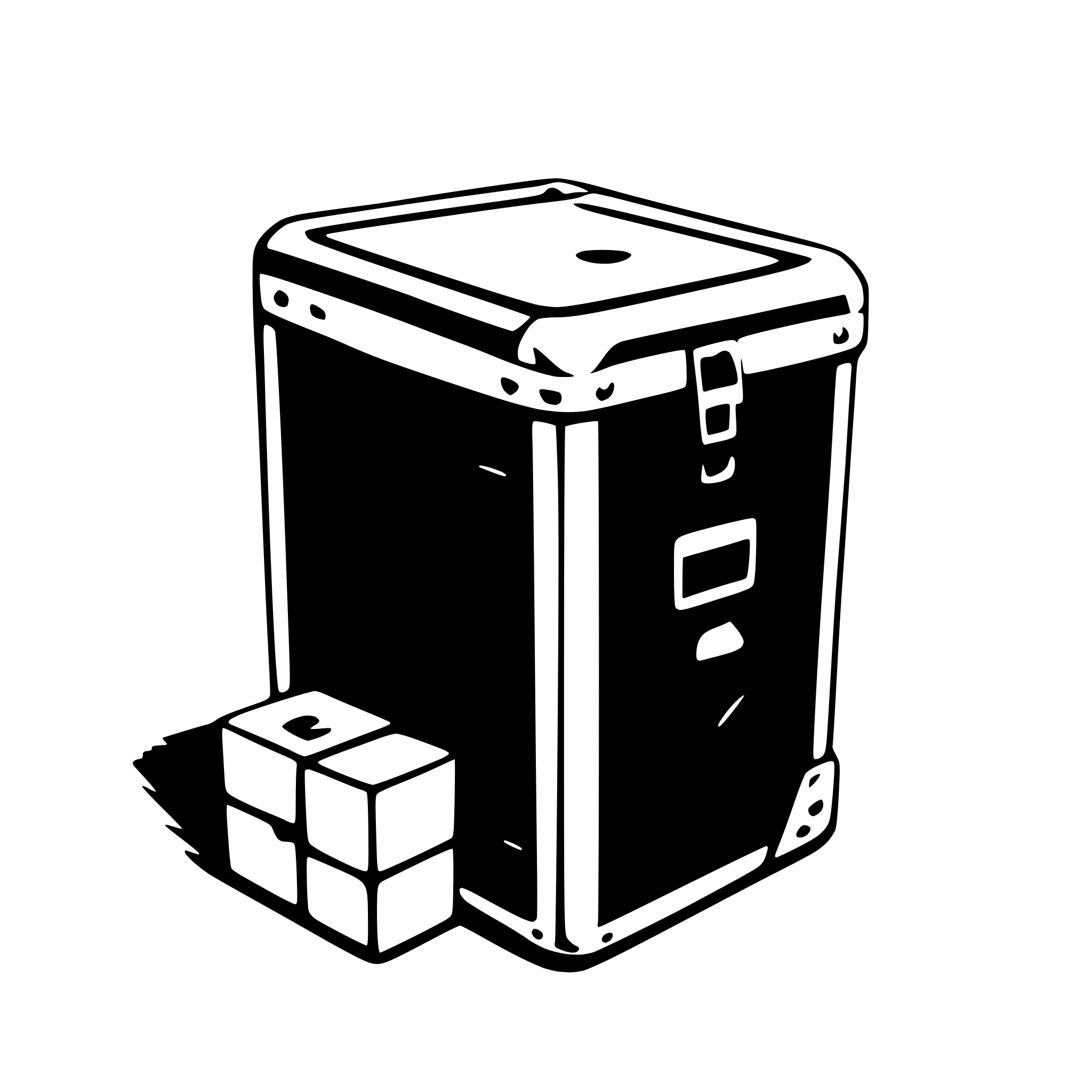 AI-generated SVG of 'packit with cube'