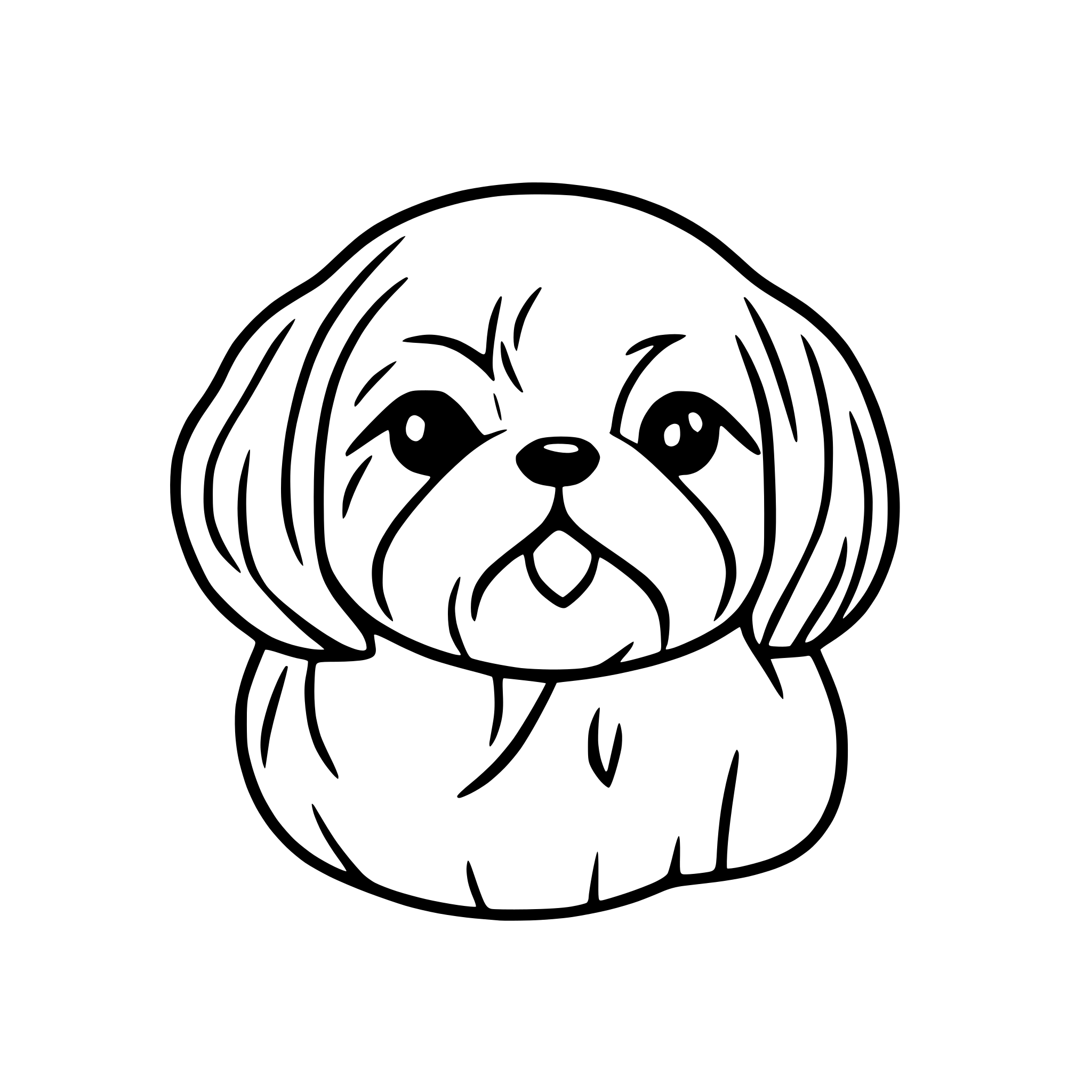 AI-generated SVG of 'shih tzu sweet face'