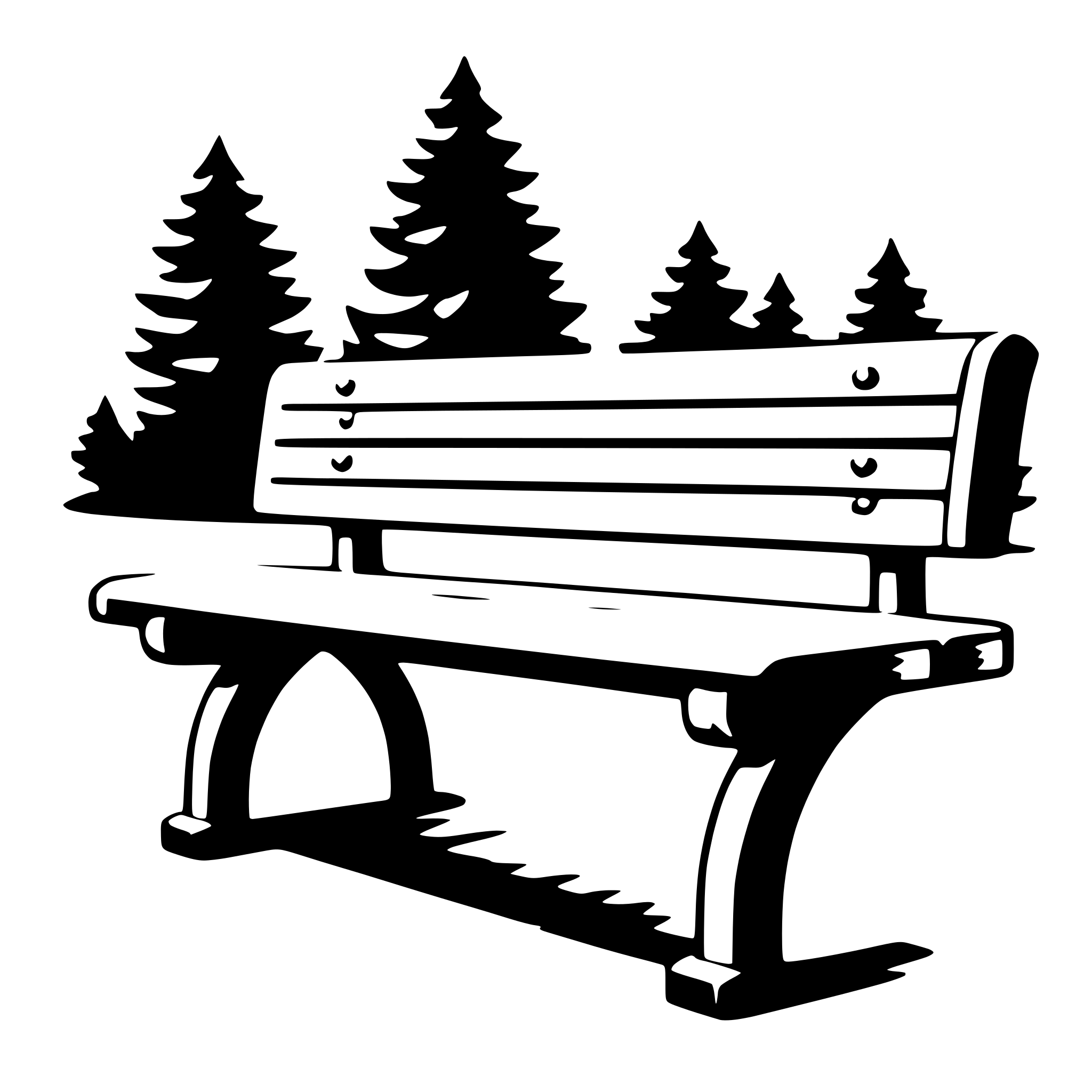 AI-generated SVG of a bench