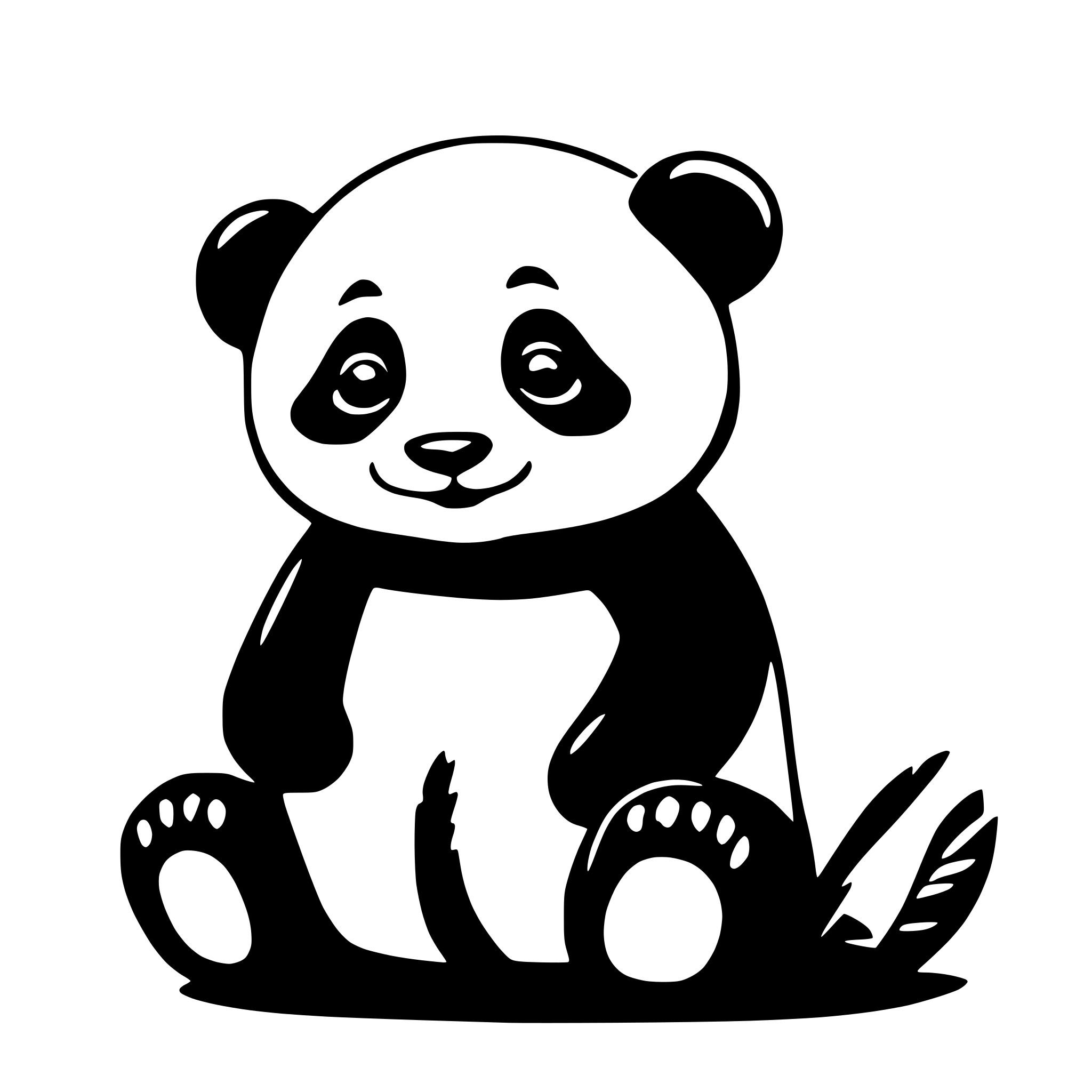 AI-generated SVG of a Cute panda