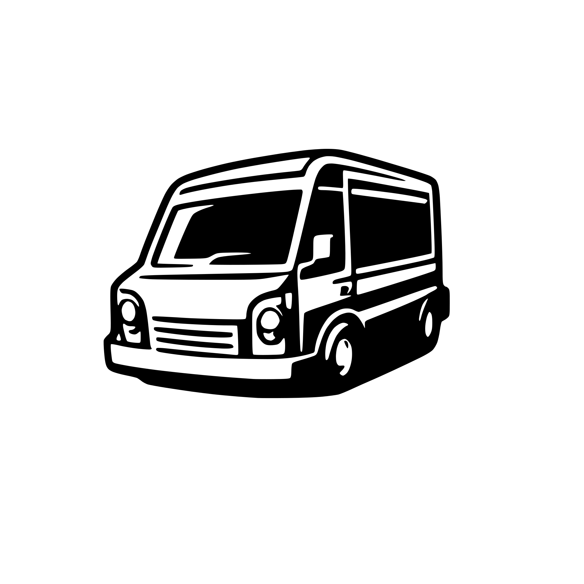 AI-generated SVG of 'a moving company van should be orizontal and without logo on the van, with boxes'