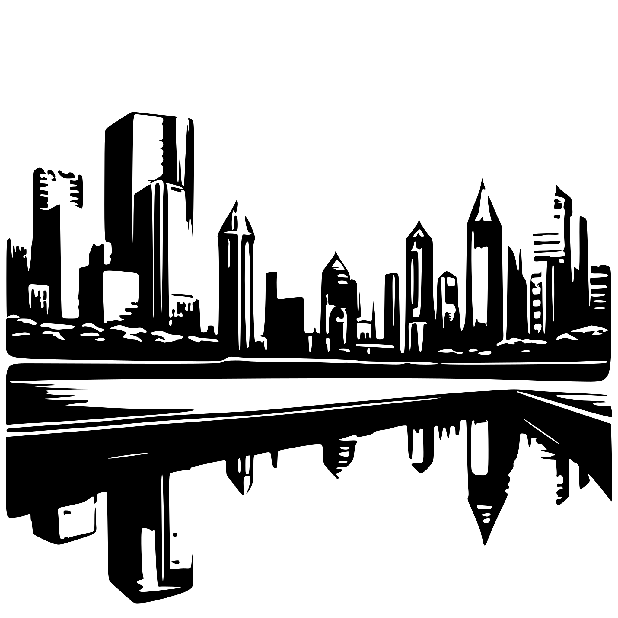 AI-generated SVG of a Create an SVG illustration of a modern city skyline at sunset, with detailed buildings, a gradient sky, and reflections in a river. AI-generated SVG of a Create an SVG illustration of a modern city skyline at sunset, with detailed buildings, a gradient sky, and reflections in a river.