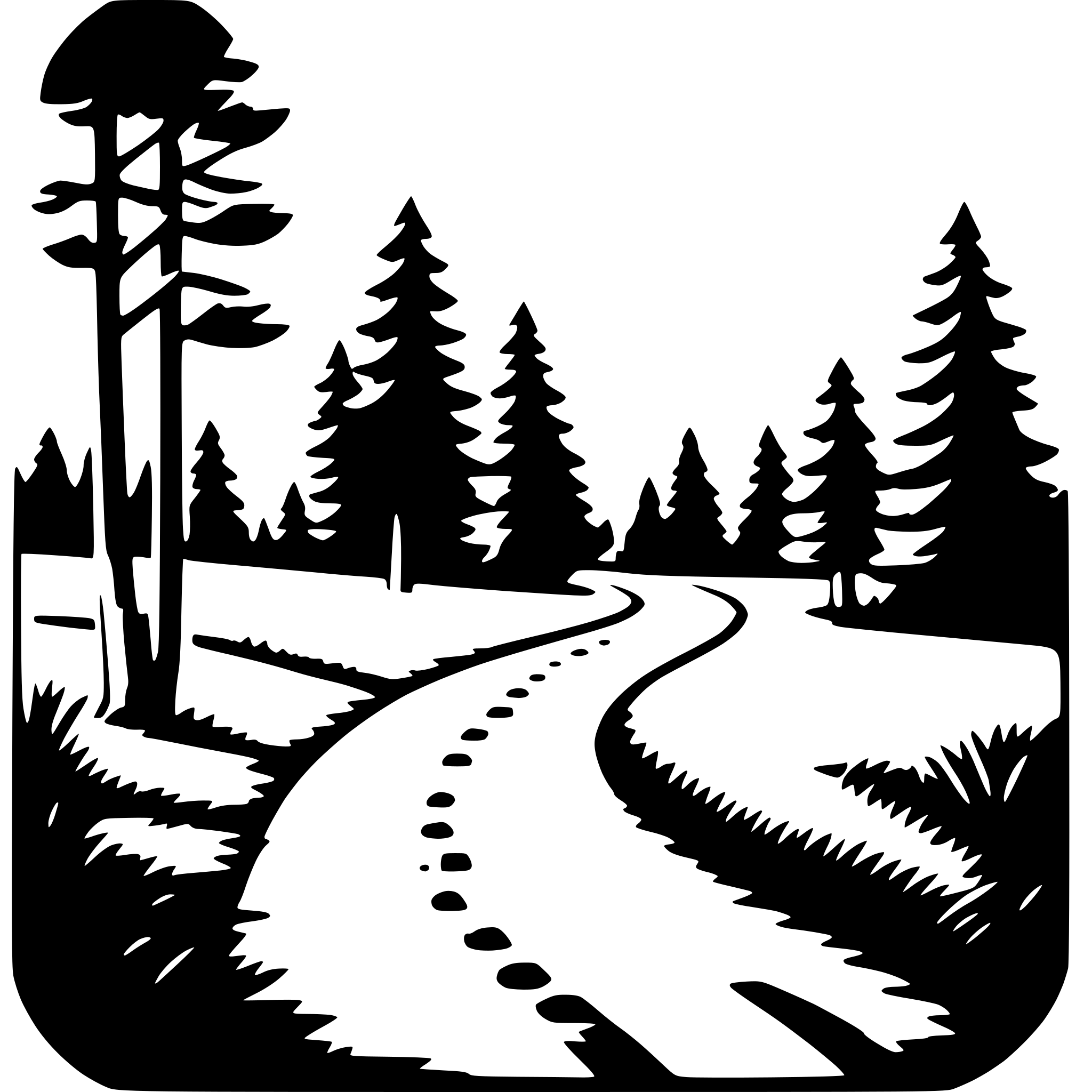 AI-generated SVG of 'forest hike'