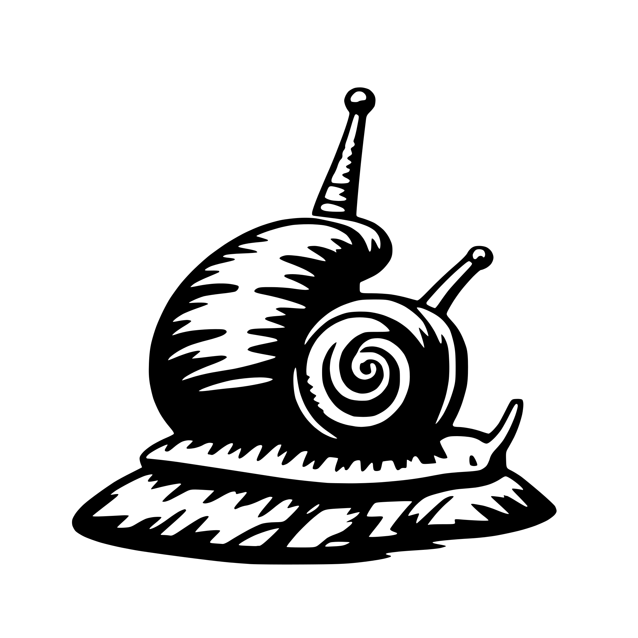 AI-generated SVG of a snail