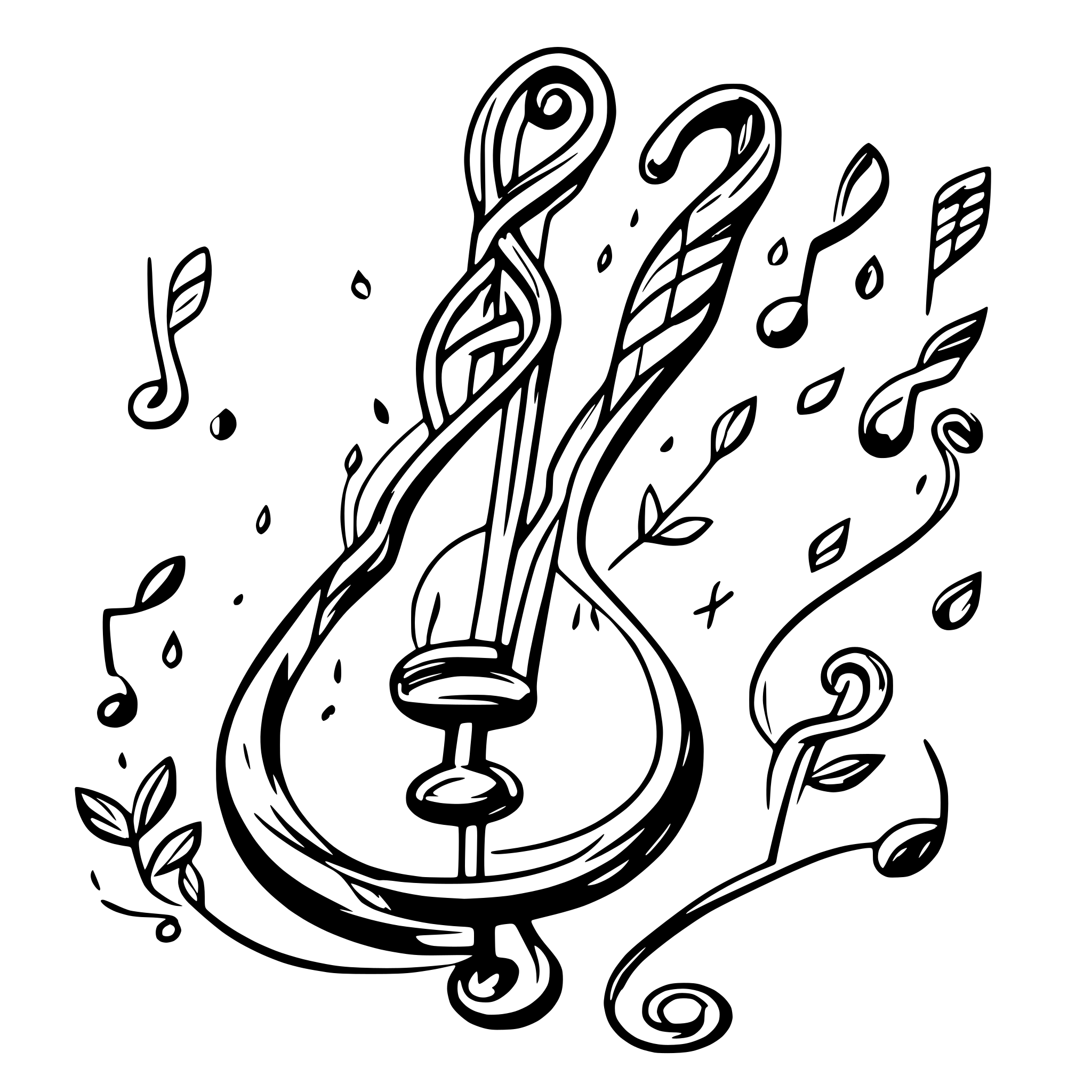 AI-generated SVG of a musical notes