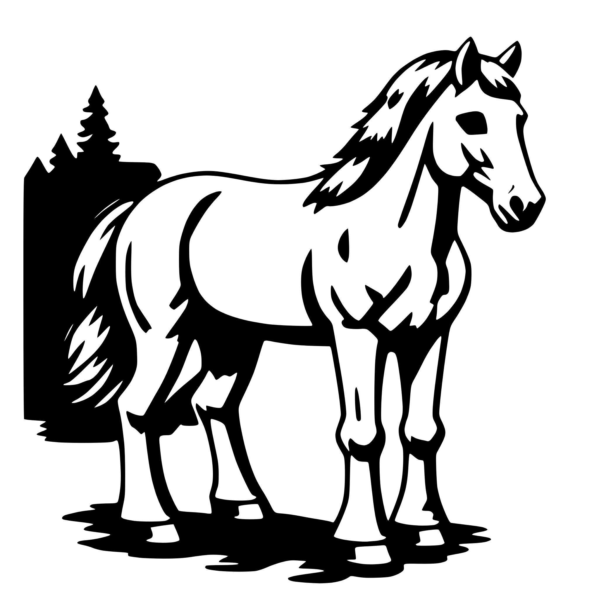 AI-generated SVG of 'horse'